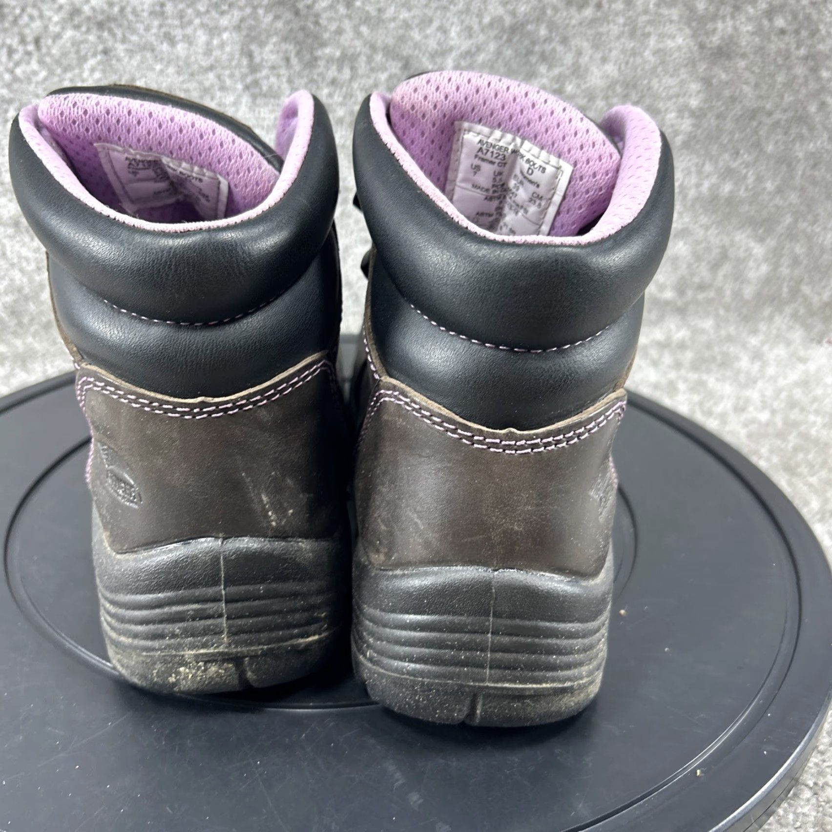 Vintage VINTAGE Avenger Men's Leather Combat Boots Size 7D Brown Slip-Resistant Steel Toe Work Shoes Size US 7 / IT 37 - 5 Thumbnail