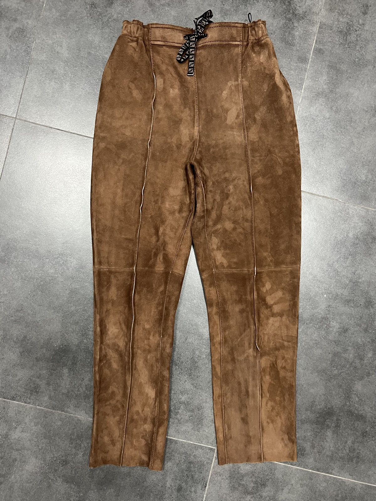Designer × Fendi RRP 3800$ Fendi Run Away Goat leather Pants Trousers Size 27" / US 4 / IT 40 - 3 Thumbnail