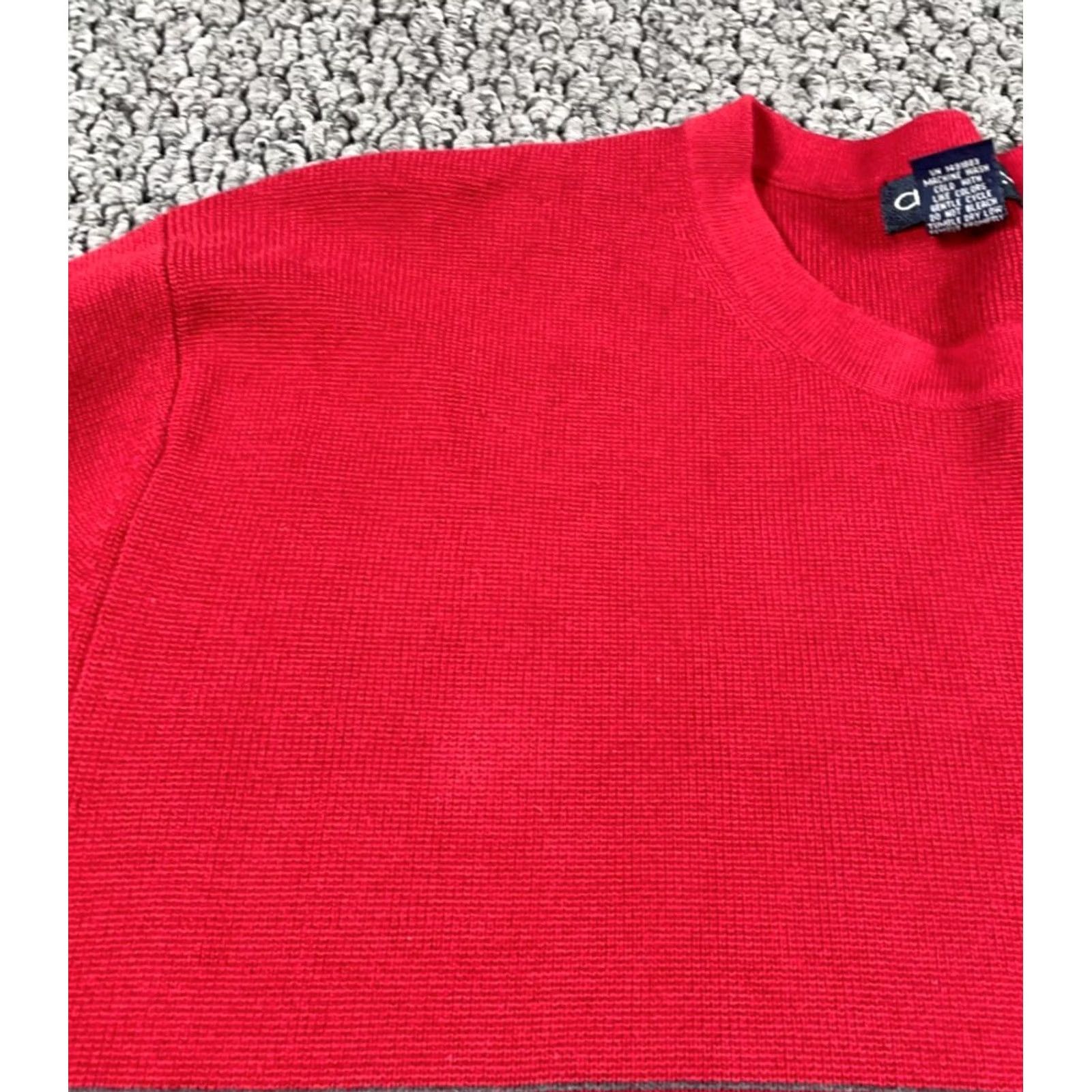 Cherokee VINTAGE Cherokee Sweater Men XL Red Striped 100% Cotton Knit Crewneck VTG Pullover Size US XL / EU 56 / 4 - 4 Thumbnail