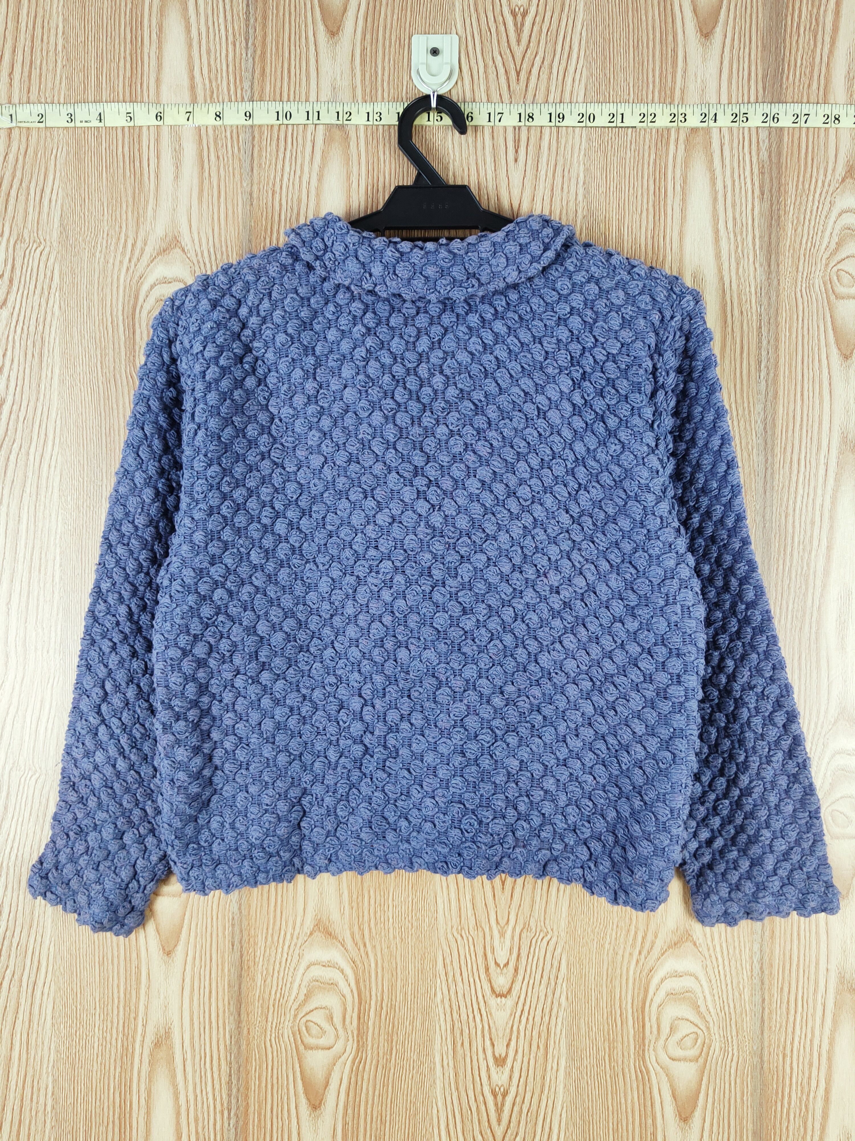 Japanese Brand Vintage - The Blue Blue Knitwear Cardigan Crop Tops Size M / US 6-8 / IT 42-44 - 7 Thumbnail