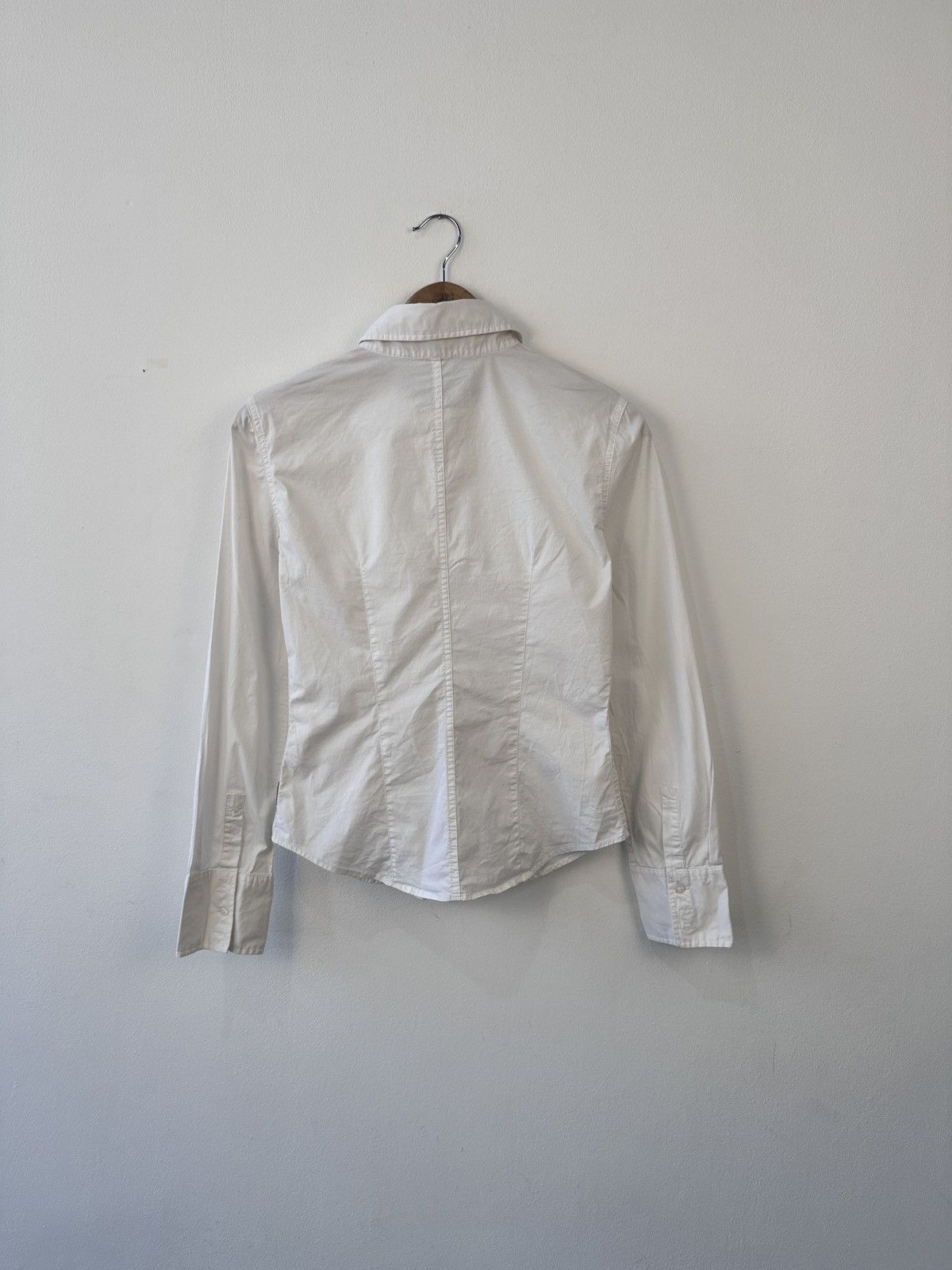 Armani Armani Jeans Cotton Stretch Shirt Blouse Logo Size US 6 Size M / US 6-8 / IT 42-44 - 13 Thumbnail