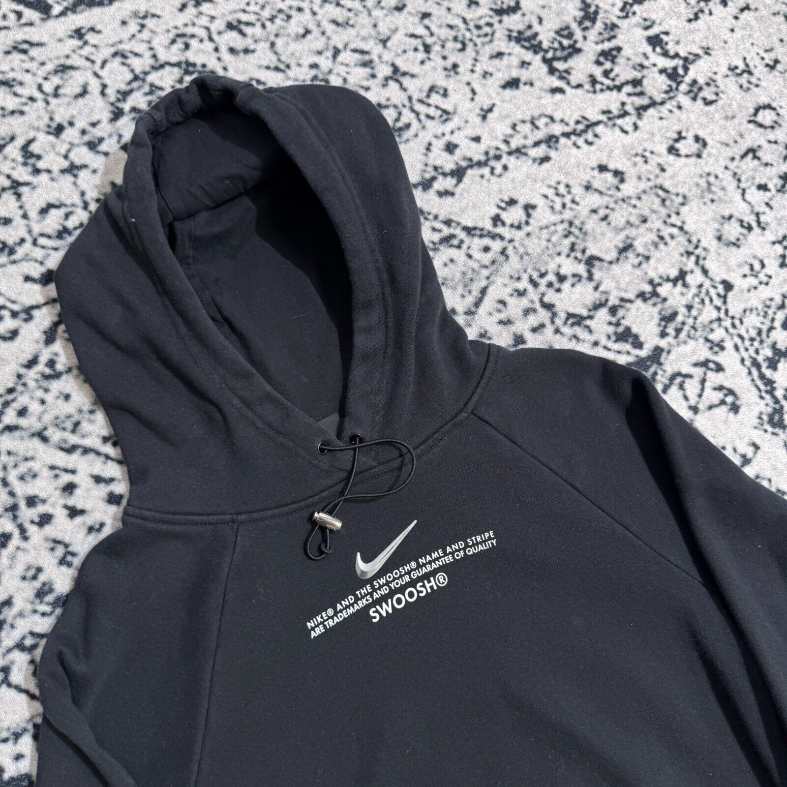Nike × Vintage Nike Black Cotton Hoodie Size S 90s Multi Swoosh Rare Nocta Size US S / EU 44-46 / 1 - 4 Thumbnail