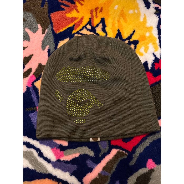 Bape 2006 Swarovski Ape Face Knit Cap | Grailed