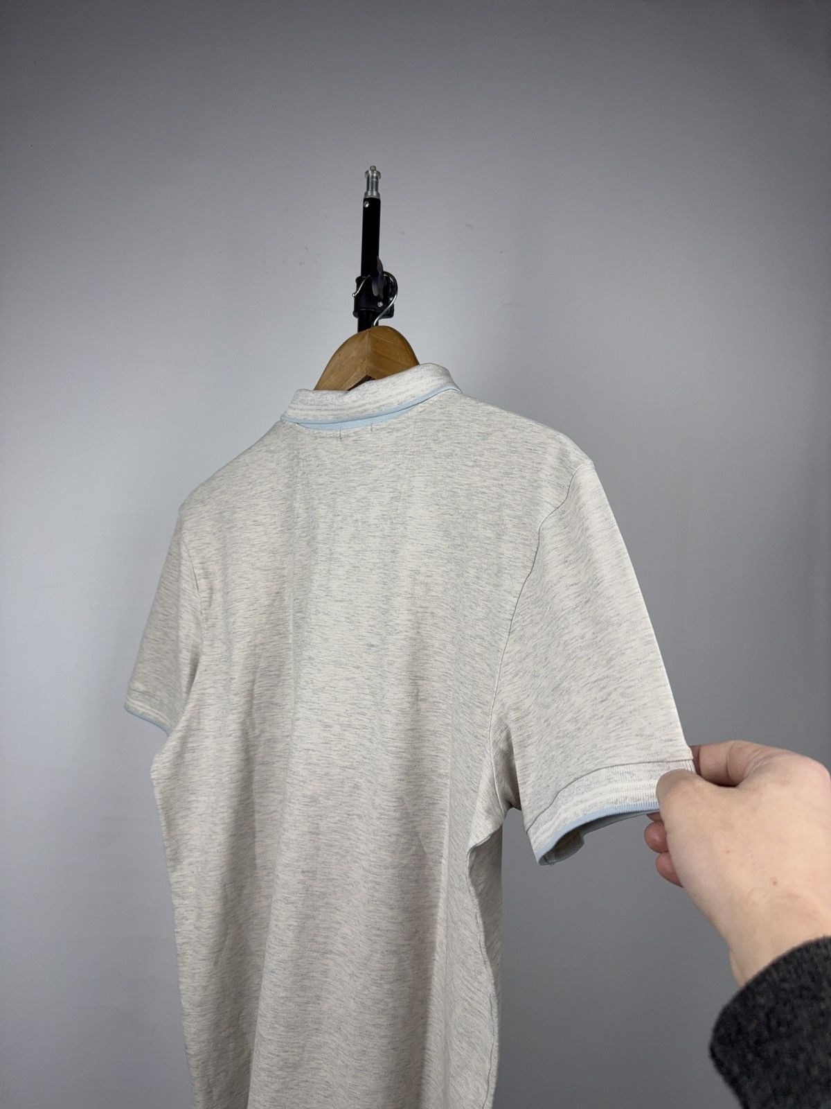 Hugo Boss Hugo Boss BO/SS Logo Slim Fit Stretch Polo Shirt Light Grey Size US L / EU 52-54 / 3 - 14 Thumbnail