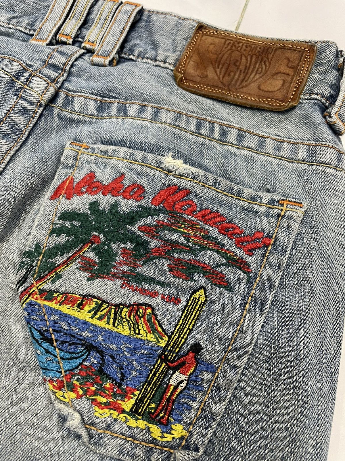 If Six Was Nine Flared Japanese Brand Jeans Size US 29 - 4 Thumbnail