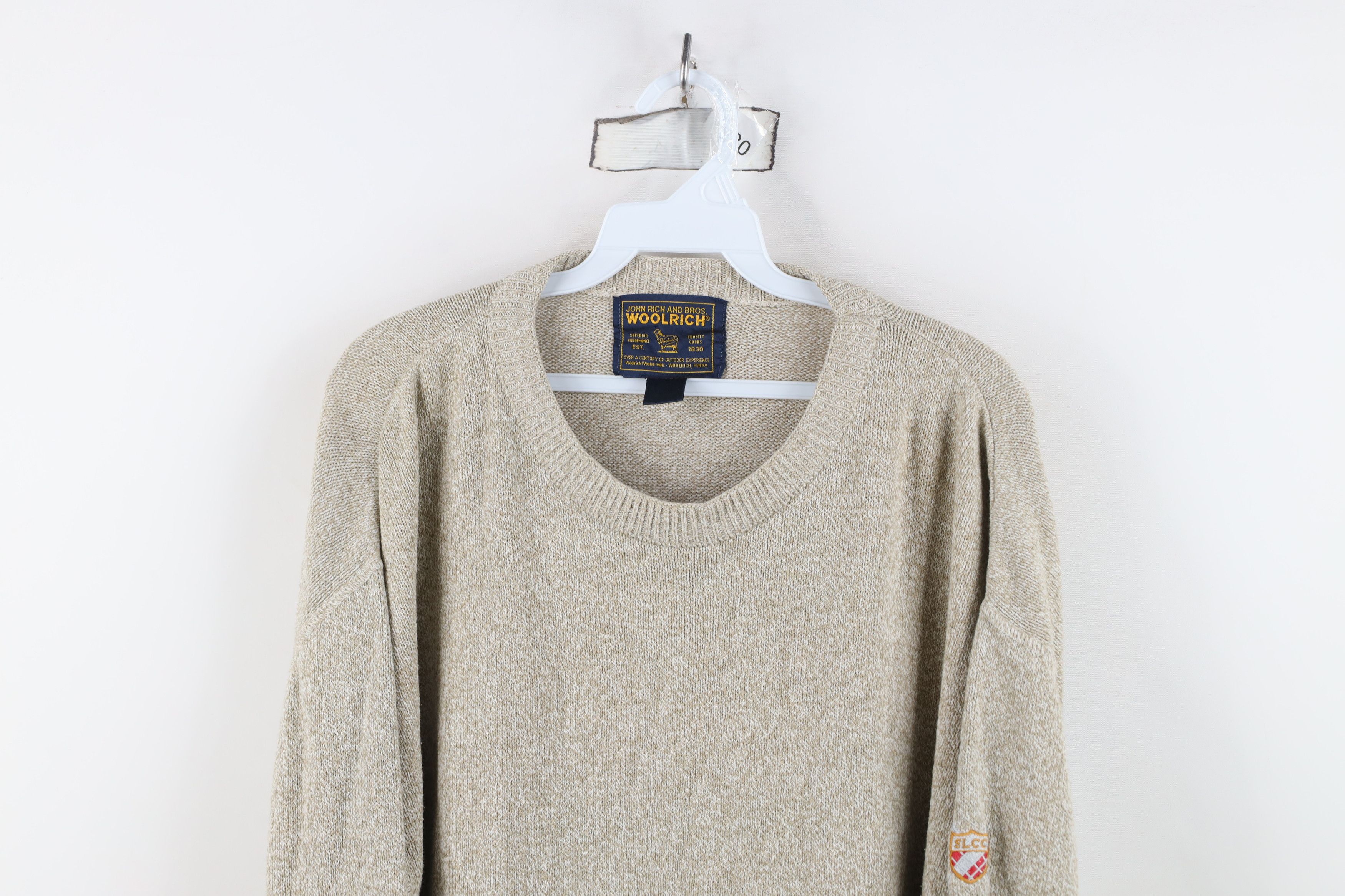 Woolrich Woolen Mills Vintage 90s Woolrich Cotton Knit Crewneck Sweater Beige USA Size US L / EU 52-54 / 3 - 2 Thumbnail