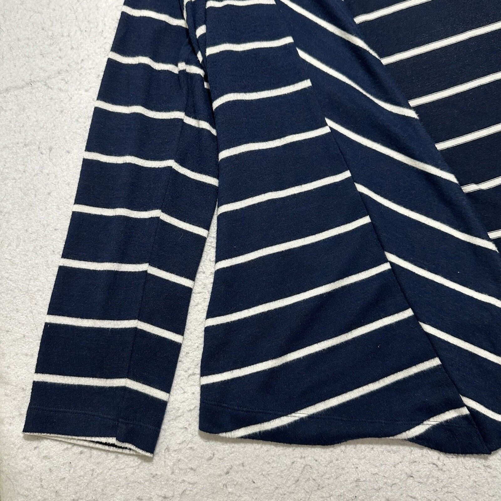 Chicos Chico's Medium Open Front Cardigan Sweater Navy Blue White Size M / US 6-8 / IT 42-44 - 7 Thumbnail