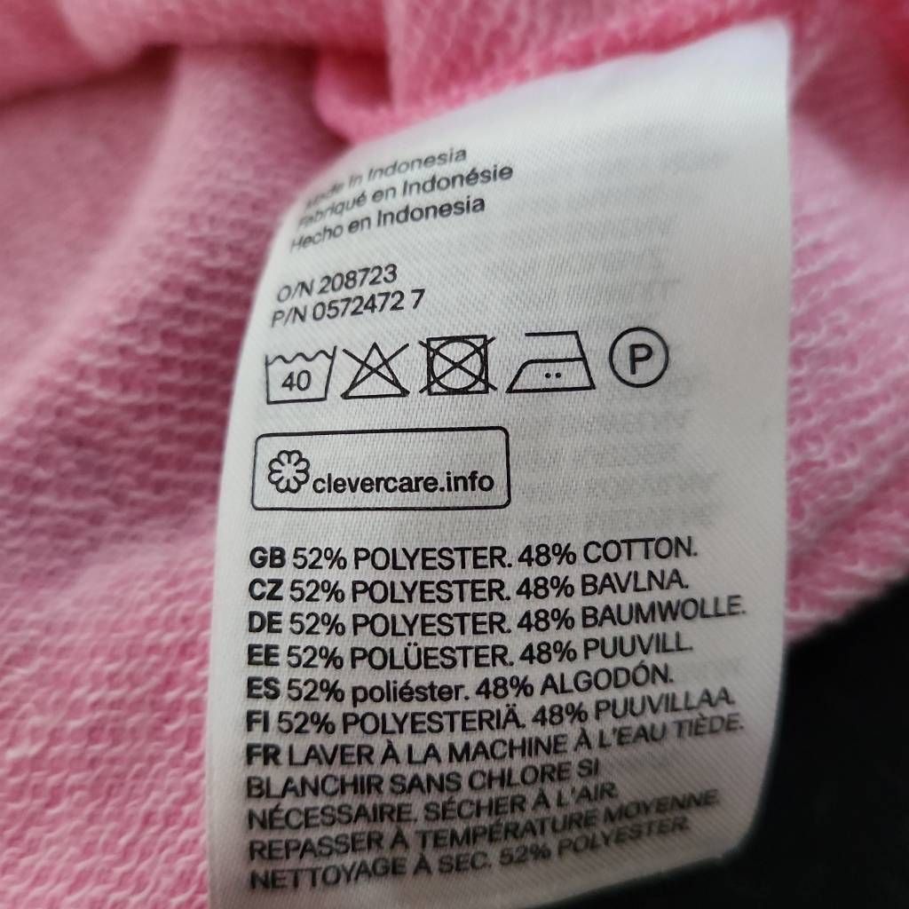 H&M Divided H&M Women's Size XS Pink Crop Sweatshirt Size XS / US 0-2 / IT 36-38 - 3 Thumbnail
