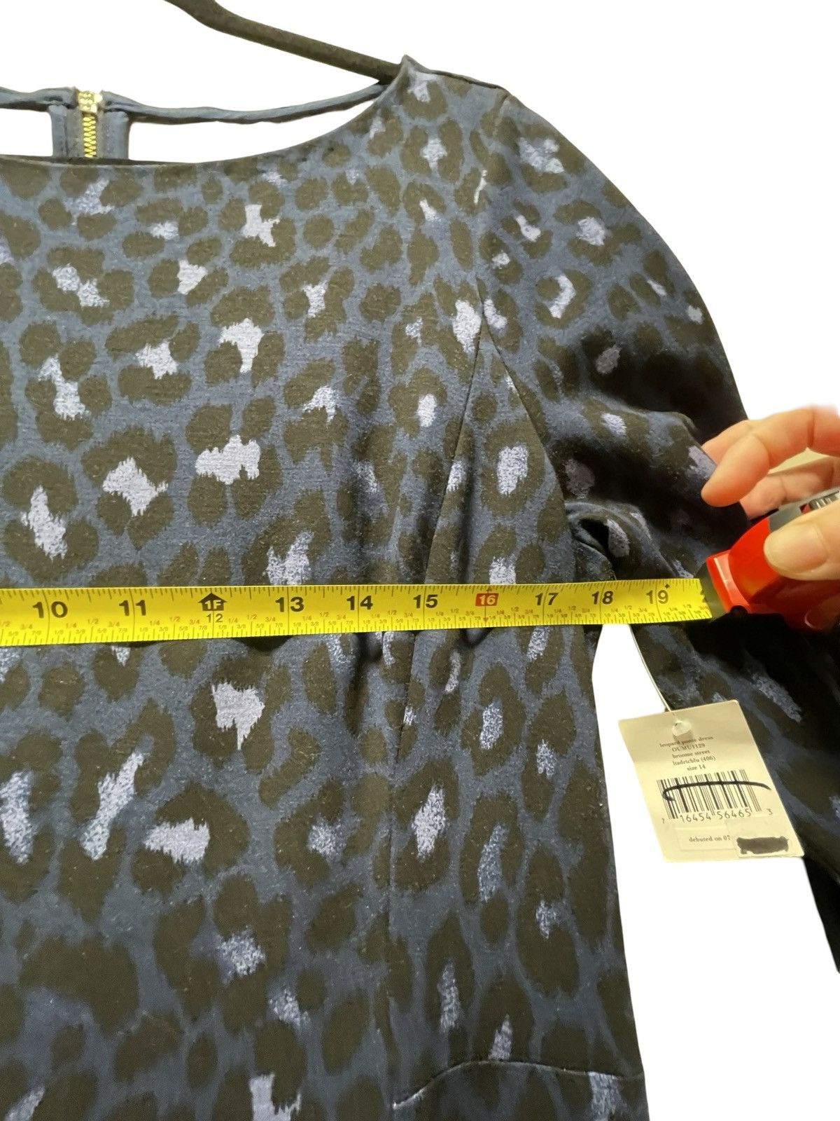 Kate Spade NWT Kate Spade Leopard Ponte Dress Blue/Black Size 14 Size XL / US 12-14 / IT 48-50 - 5 Thumbnail