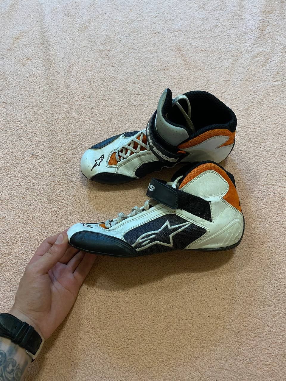Alpinestars Y2K Hi-Top Sneakers big logo Alpinestars Vintage MOTO Size US 5 / EU 37 - 7 Thumbnail