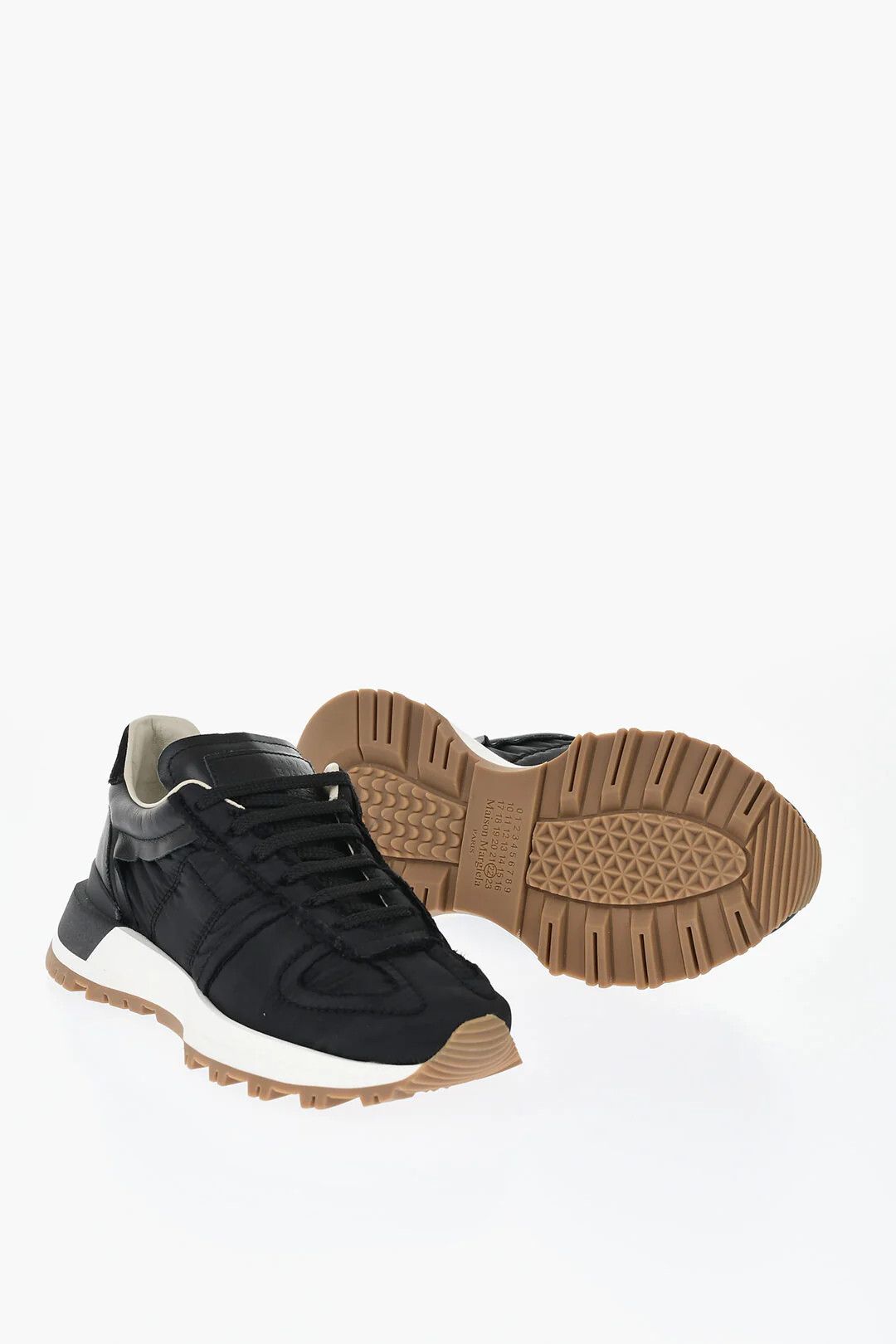 Maison Margiela og1mm0426 Lace-Up Nylon Sneakers in Black Size US 7 / IT 37 - 3 Thumbnail