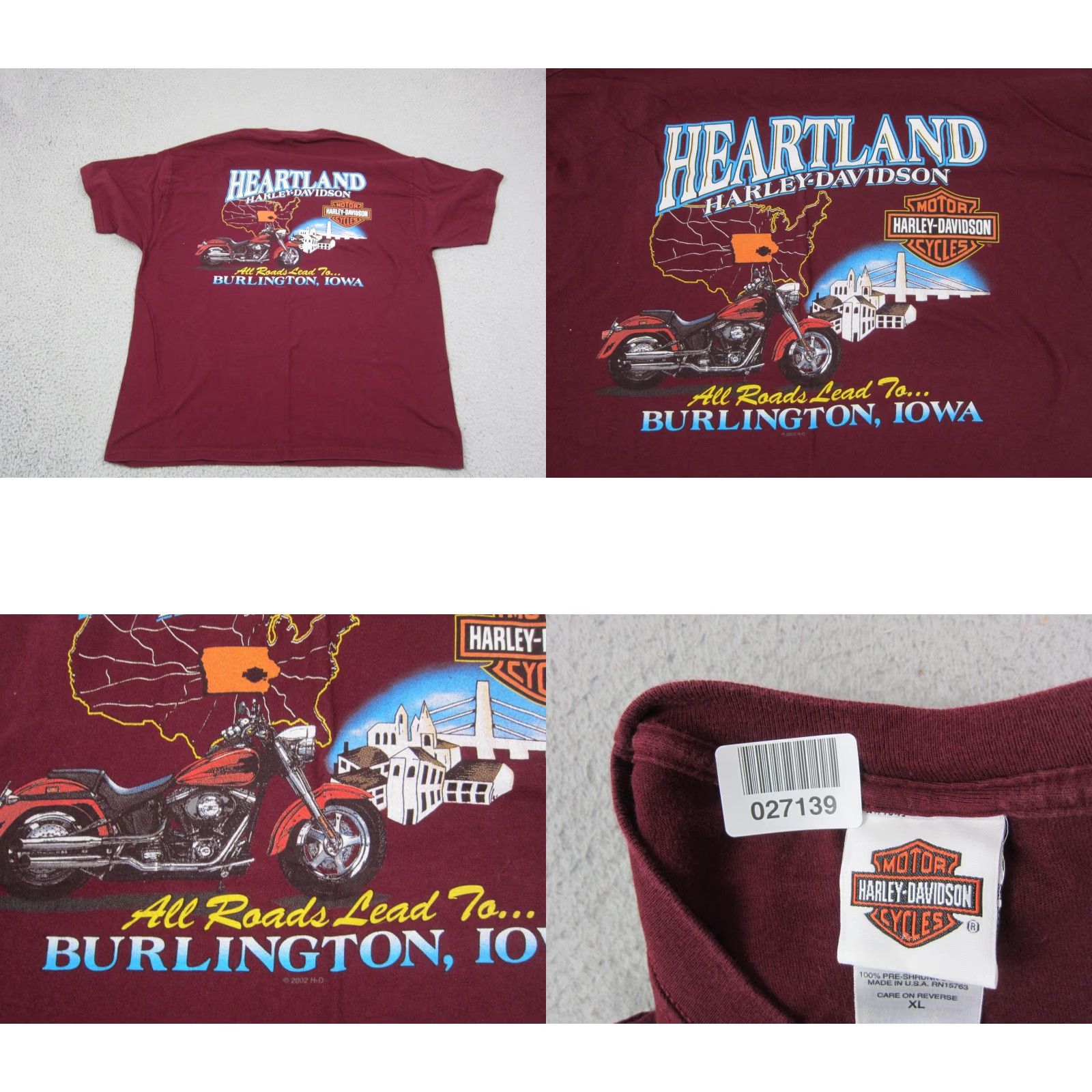 Harley Davidson VINTAGE Harley-Davidson Shirt Mens XL Red Hartland Burlington USA Harley-Davidson Shirt Mens XL Red Hartland Burlington USA Size US XL / EU 56 / 4 - 8 Thumbnail