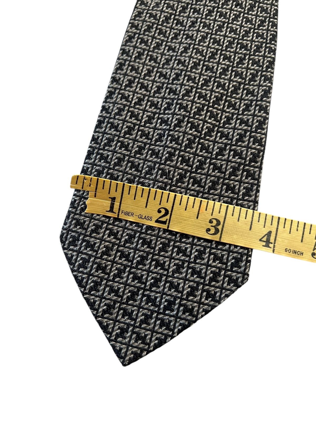 Fendi Vintage Fendi Monogram Silk Tie Size ONE SIZE - 5 Thumbnail
