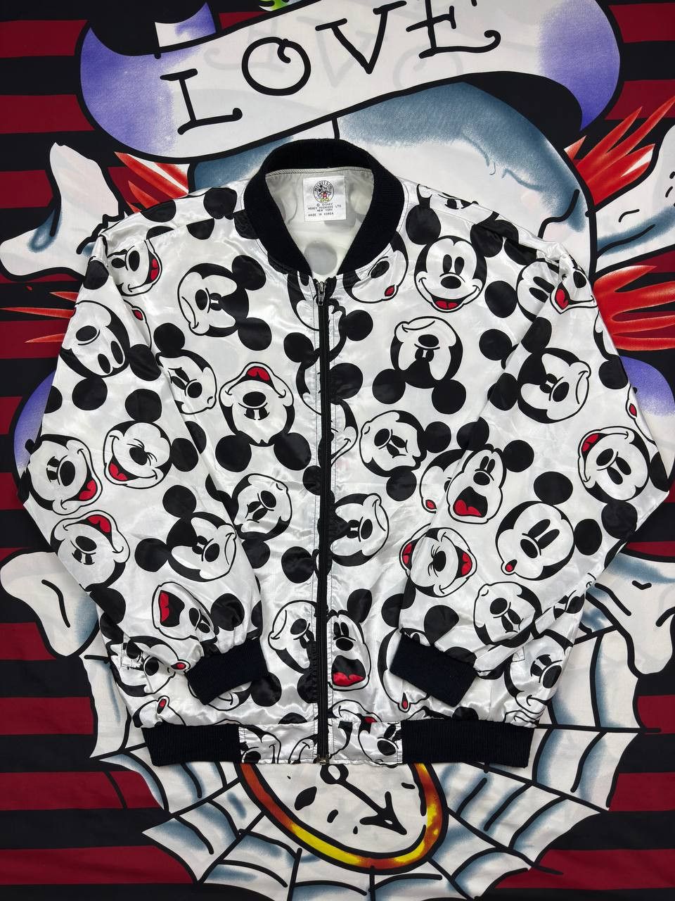 Mickey Mouse Rare Vintage 90s Disney Mickey&Co Bomber Jacket AOP Mickey Size US M / EU 48-50 / 2 - 1 Thumbnail