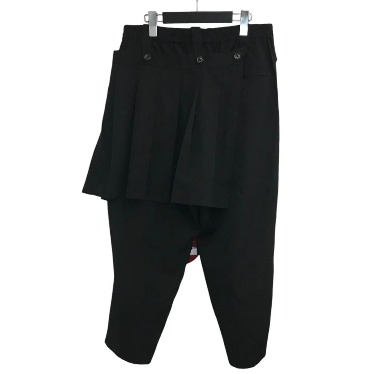 Yohji Yamamoto Yohji Yamamoto pour homme Pleated thin pants with skirt Size US 29 - 2 Thumbnail