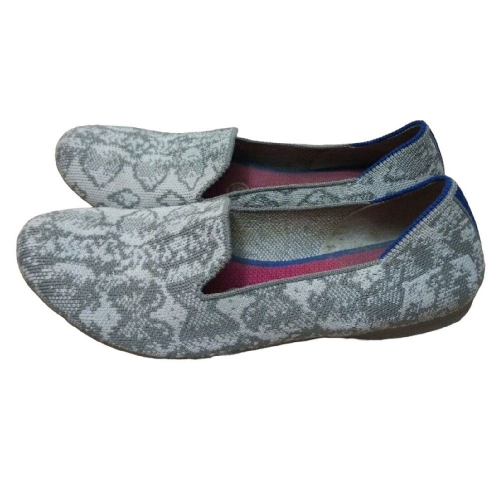 Other Rothy's The Loafer Ivory Grey Snake New Years Flats 7 Size US 7 / IT 37 - 1 Thumbnail