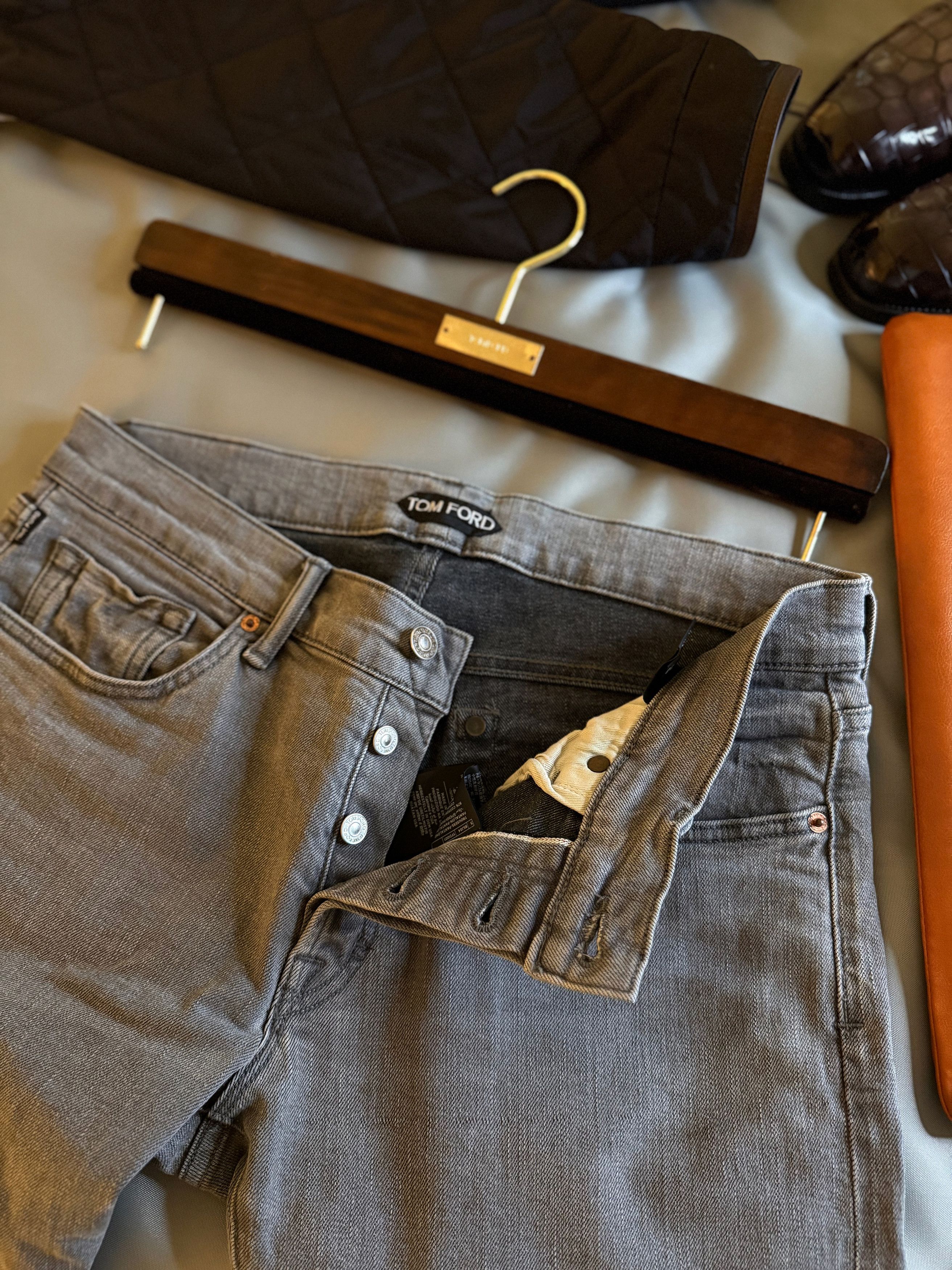 Tom Ford Effortless Cool $1K w/tax Contrast Cuff Selvedge w/stretch Size US 32 / EU 48 - 14 Thumbnail