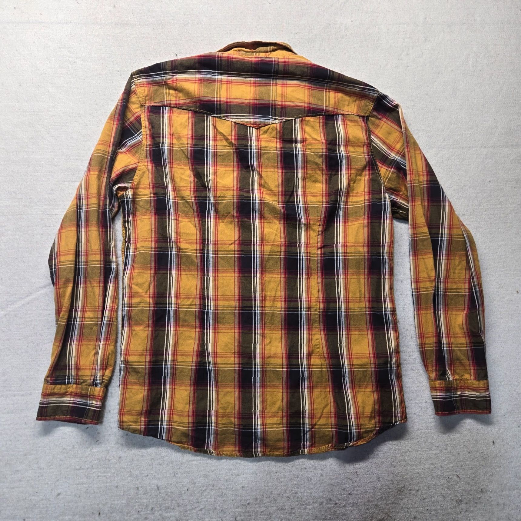 Carbon Carbon Shirt Orange Plaid Button-Up Classic Fit Long Sleeve 2XL Men's Adult Size Orange Plaid Shirt 2XL Carbon Button-Up Mens Shirt Size US XXL / EU 58 / 5 - 7 Thumbnail