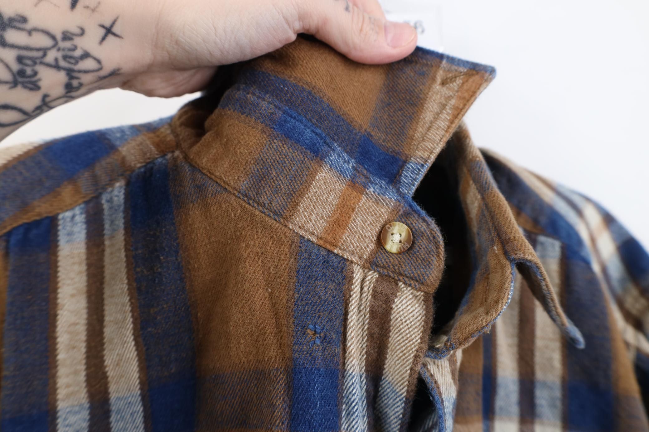 Vintage Vintage 90s Streetwear Flannel Collared Button Shirt Plaid Size US L / EU 52-54 / 3 - 5 Thumbnail