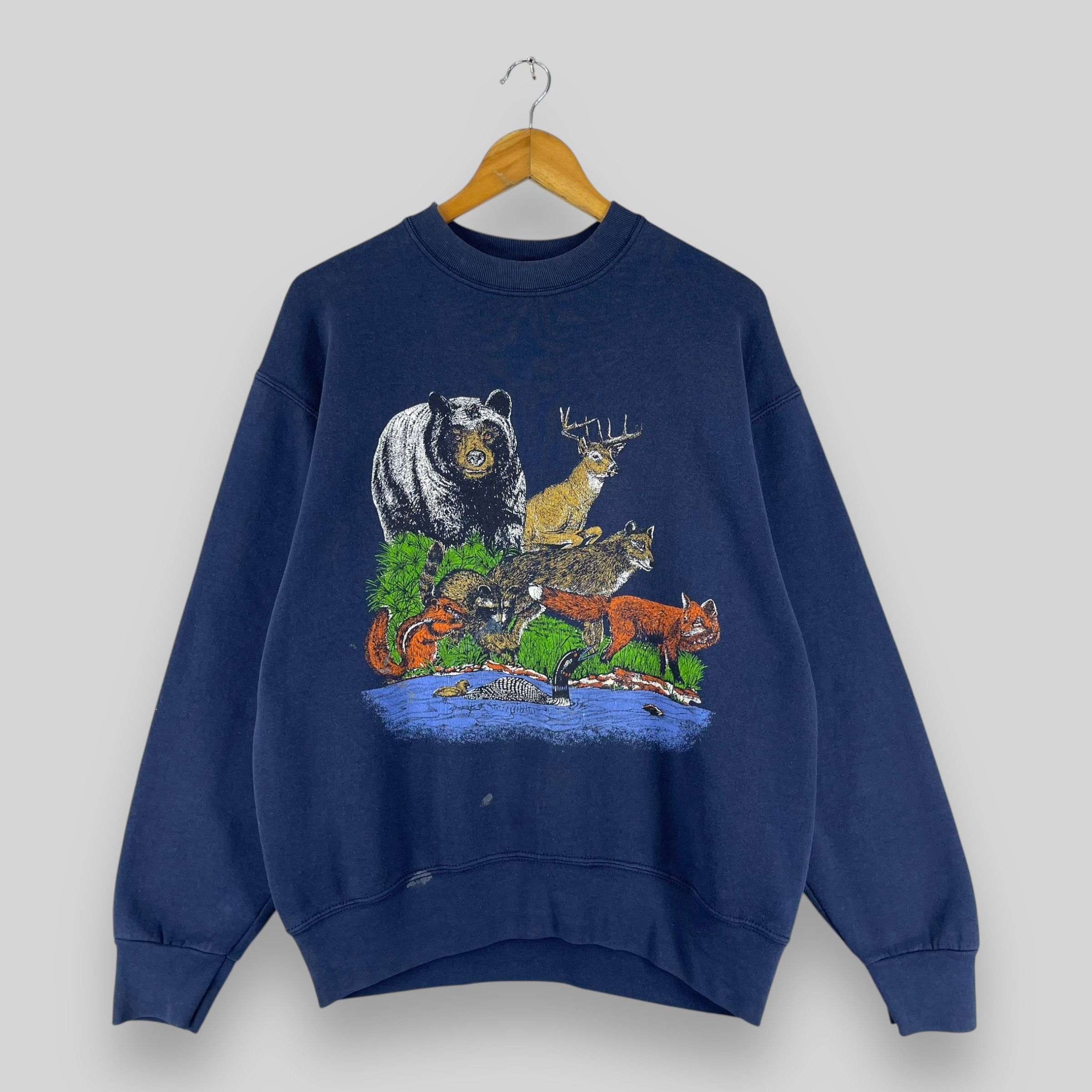 Habitat Vintage 90's National Park Forest Animal Wildlife Sweatshirt Size US L / EU 52-54 / 3 - 1 Thumbnail