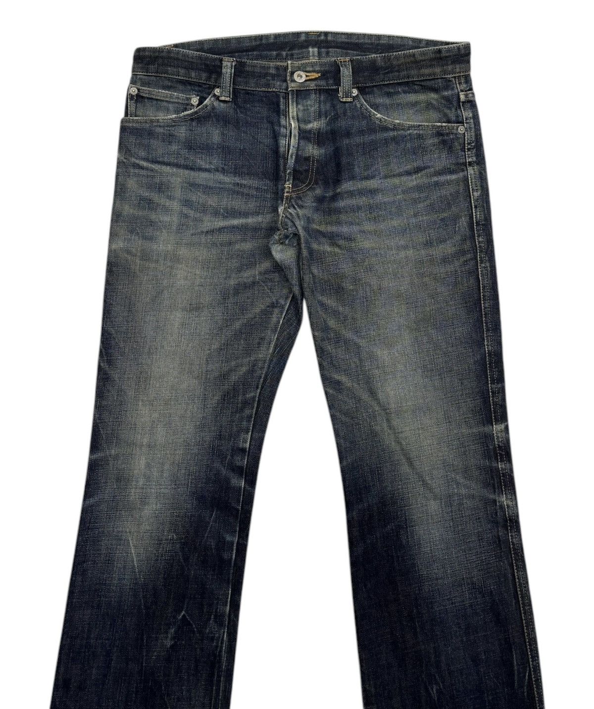 Japanese Brand × Tornado Mart VINTAGE HIGH STREET SLIM FLARE DISTRESS JEANS TORNADO MART Size US 35 - 3 Thumbnail