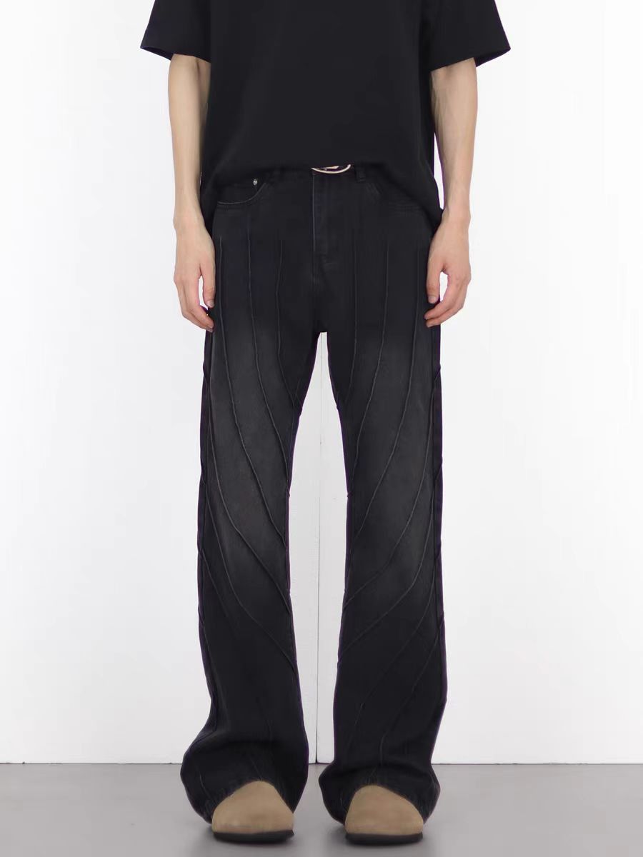 Japanese Brand × Jean Vintage micro flare washed straight leg jeans Size US 30 / EU 46 - 1 Thumbnail