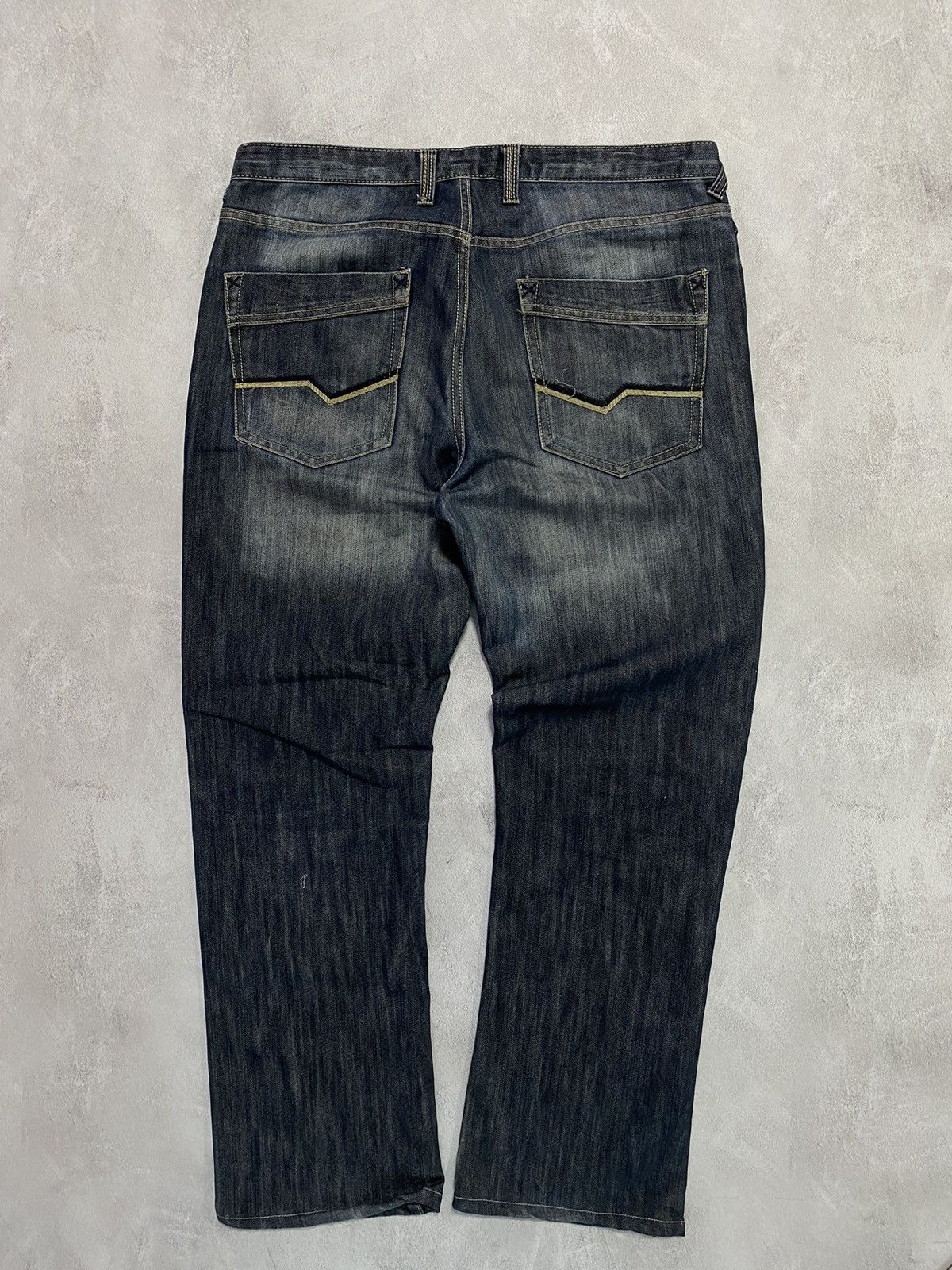 Japanese Brand × Vintage 🩻 Vintage Straight Leg Jeans Pants Distressed Style Size US 36 / EU 52 - 5 Thumbnail