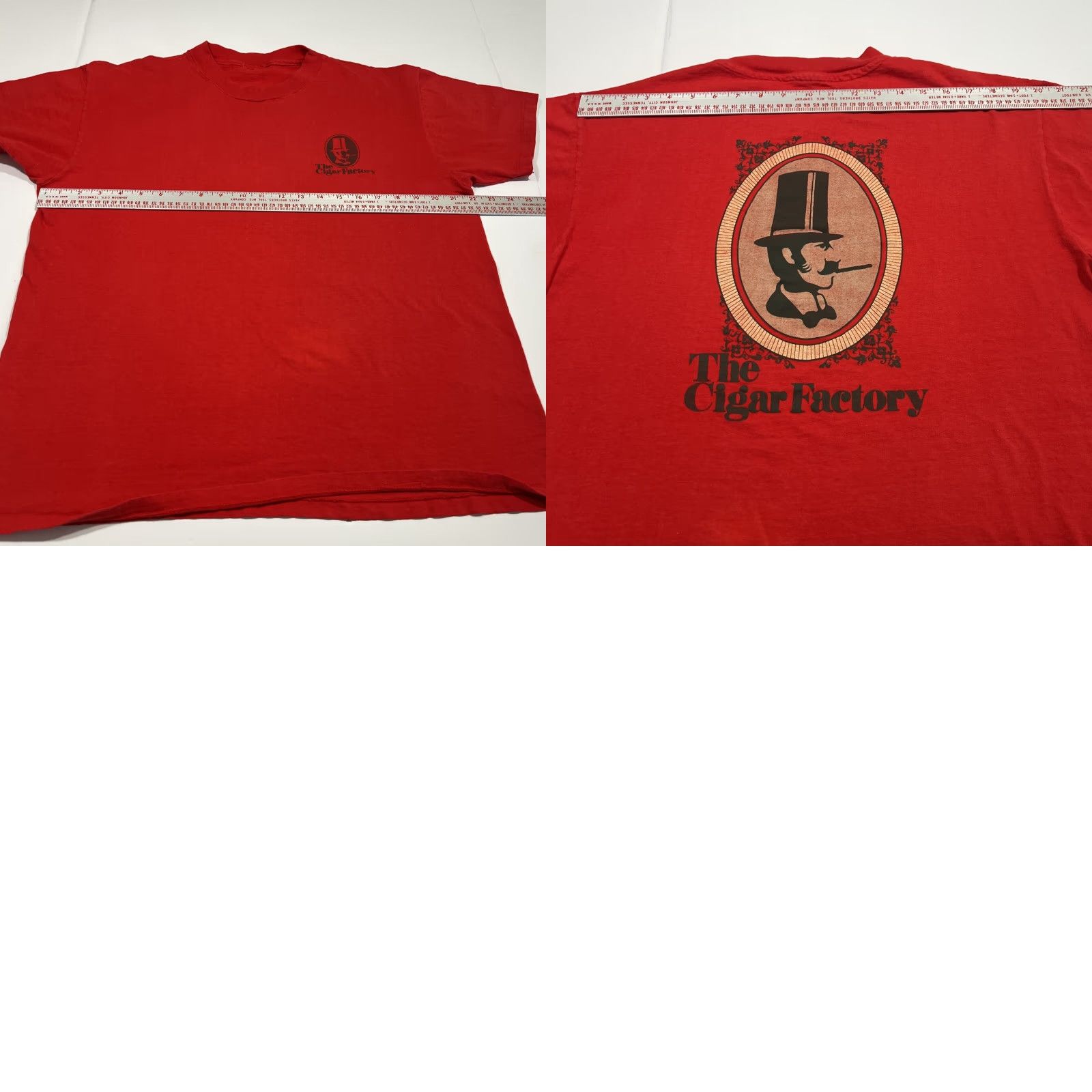Doublet VINTAGE The Cigar Factory Red Graphic Tee XL Unbranded Unisex Short Sleeve 1990s Double Sided Single Stitch Size US XL / EU 56 / 4 - 9 Thumbnail