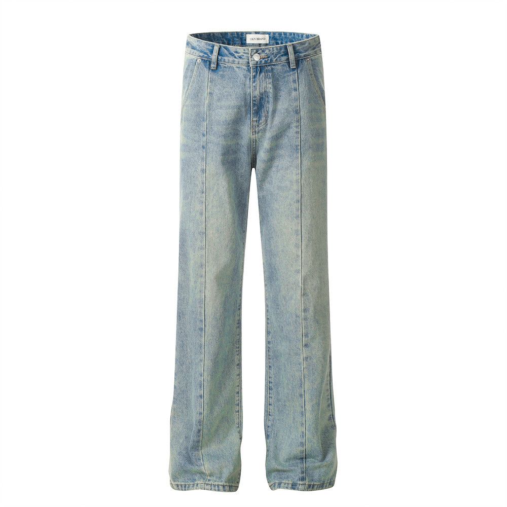 Japanese Brand × Vintage Men's street punk patchwork distressed washed casual jeans Size US 32 / EU 48 - 1 Thumbnail