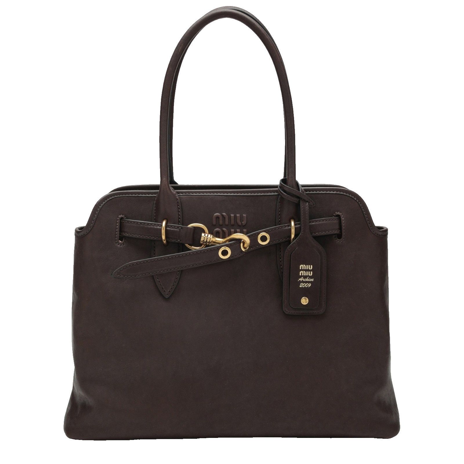 Miu Miu MIU MIU $4500 Briarwood Aventure Nappa Leather Top Handle Ba Size ONE SIZE - 1 Thumbnail