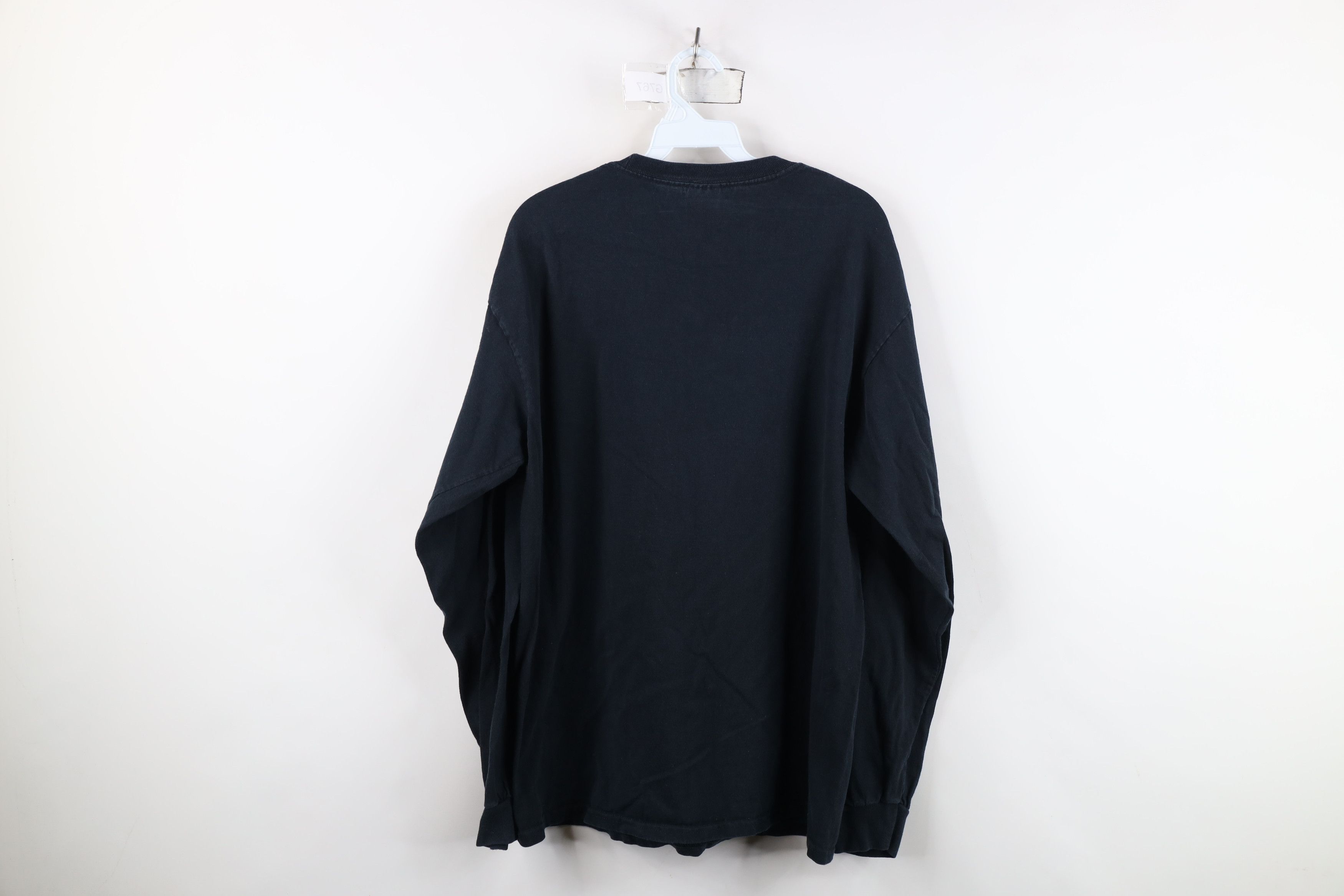 Vintage Vintage 90s Y2K Streetwear Cotton Long Sleeve T-Shirt Black Size US L / EU 52-54 / 3 - 11 Thumbnail