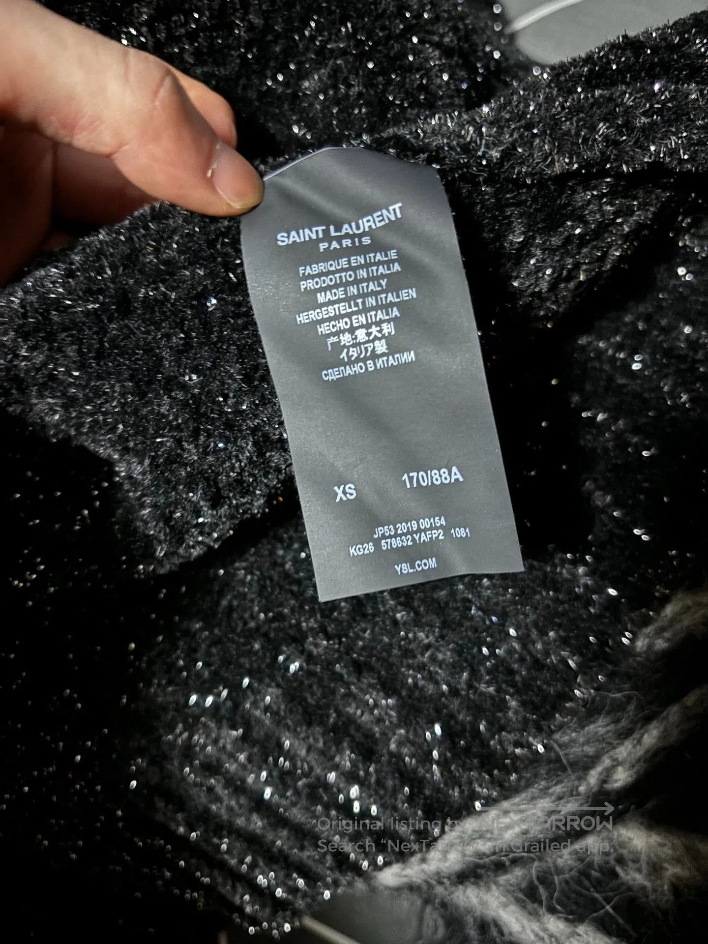 Saint Laurent Paris Saint Laurent 2019FW Glitter Cardigan. Size US XS / EU 42 / 0 - 4 Thumbnail