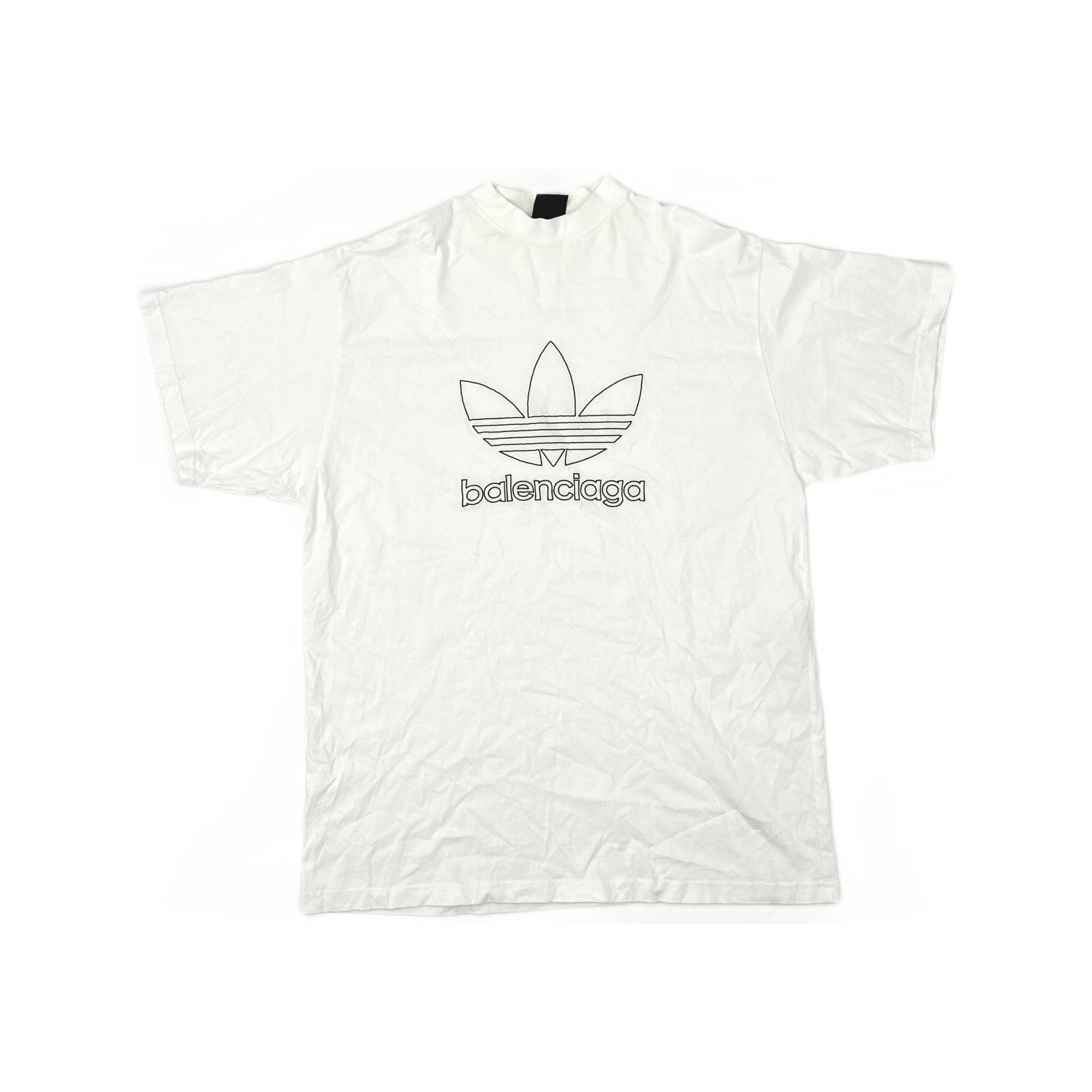 Adidas × Balenciaga Balenciaga x Adidas Logo T-Shirt White Size 1 Size US S / EU 44-46 / 1 - 1 Thumbnail