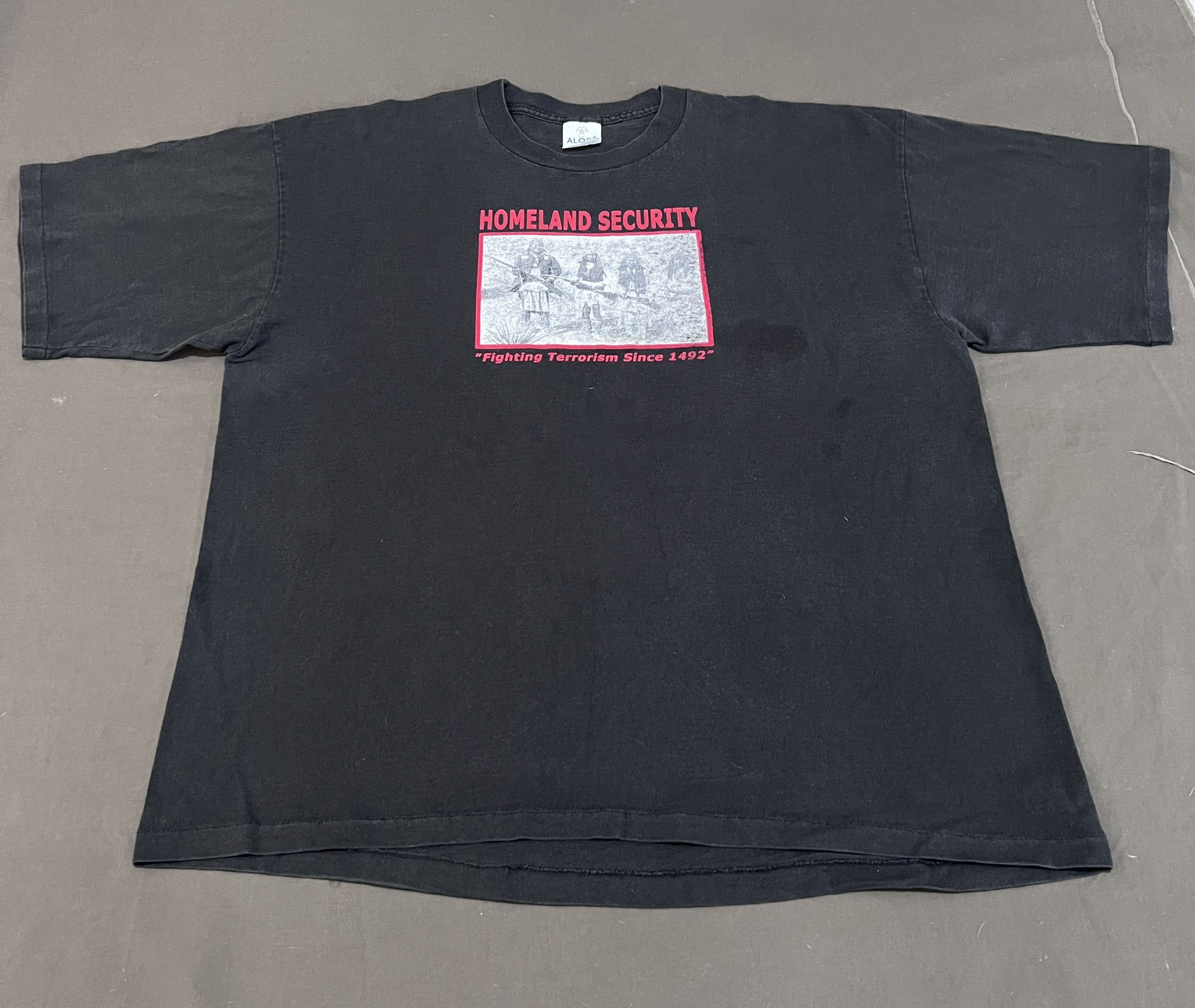 Vintage Vintage 90s Homeland Security Tee 2XL Faded Size US XXL / EU 58 / 5 - 2 Thumbnail