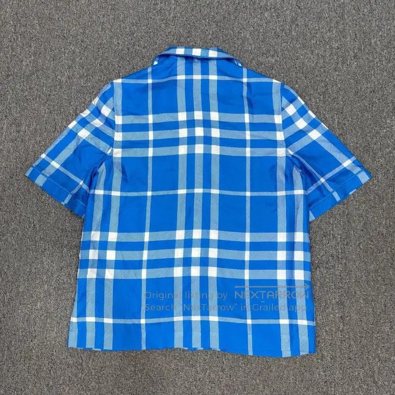 Burberry Burberry Blue Short Sleeve Cotton Shirt. Size US L / EU 52-54 / 3 - 2 Thumbnail
