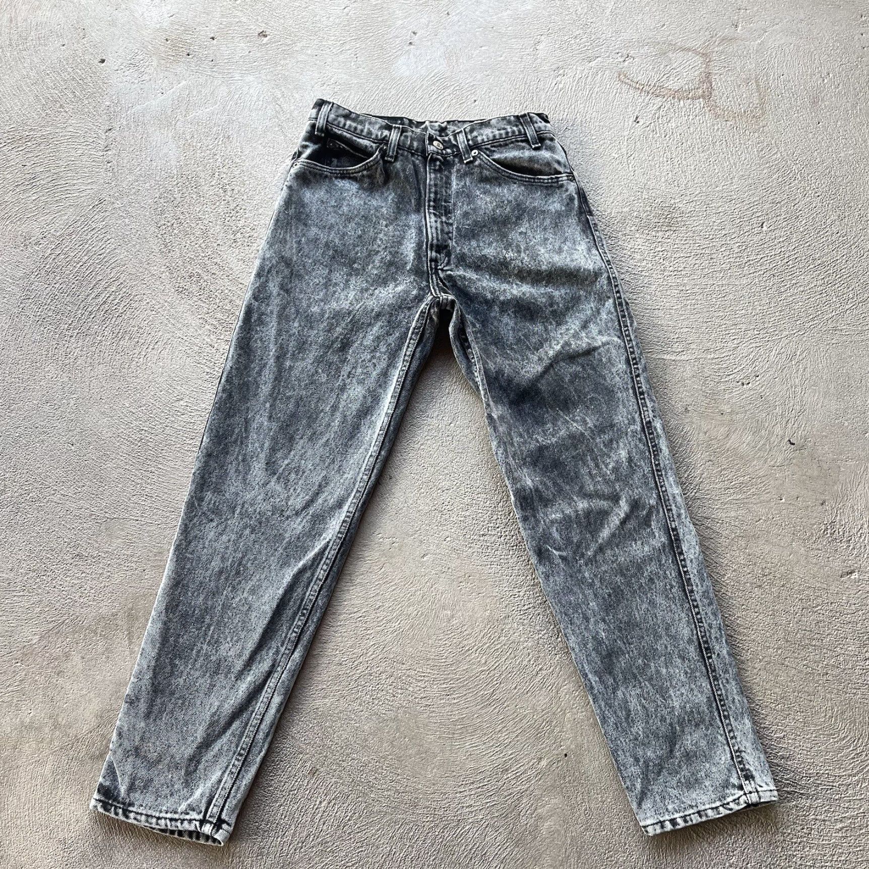 Levi's VINTAGE Levi's 550 Jeans Mens Straight Denim 31x30 Black 90s Western Relaxed Fit Men’s Jeans Size US 31 - 3 Thumbnail