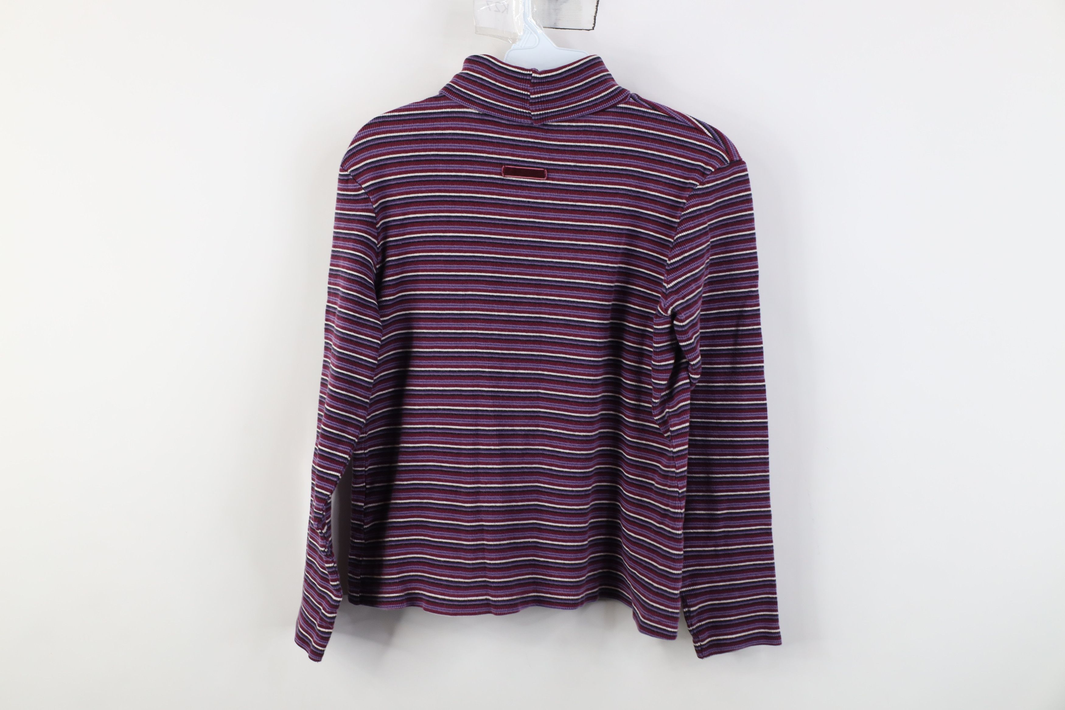 Vintage Vintage 90s Streetwear Cropped Striped Turtleneck T-Shirt Size S / US 4 / IT 40 - 8 Thumbnail