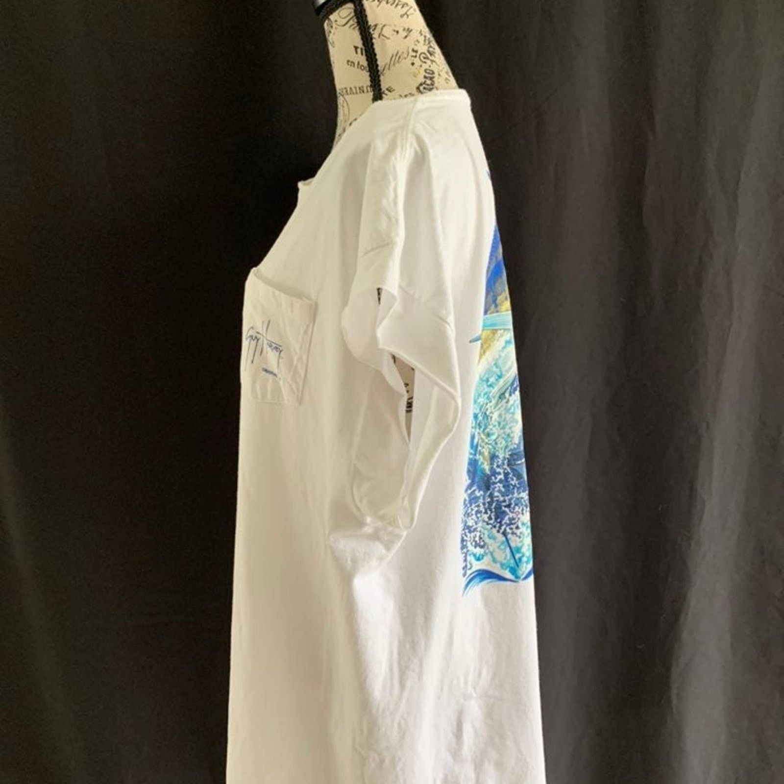 Guy Harvey Guy Harvey Men's Sz 2XL Shirt Cut Off White Swordfish Sport Size US XXL / EU 58 / 5 - 3 Thumbnail