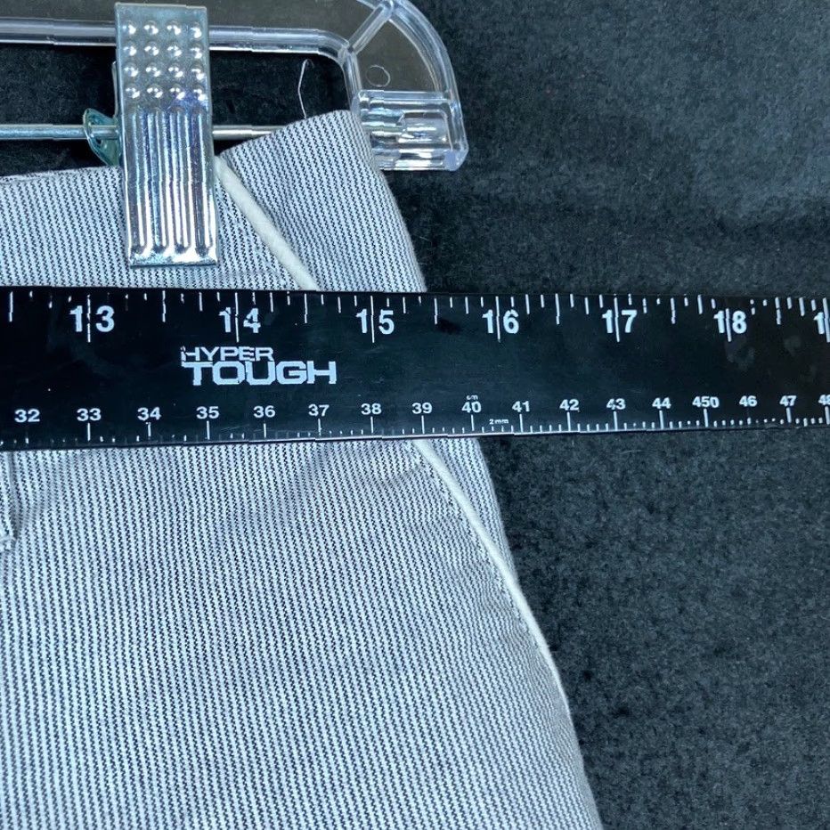 Ann Taylor Ann Taylor LOFT Womens Pants Gray Striped Mid Rise Wide Straight Stretch 8 Size 30" / US 8 / IT 44 - 7 Thumbnail