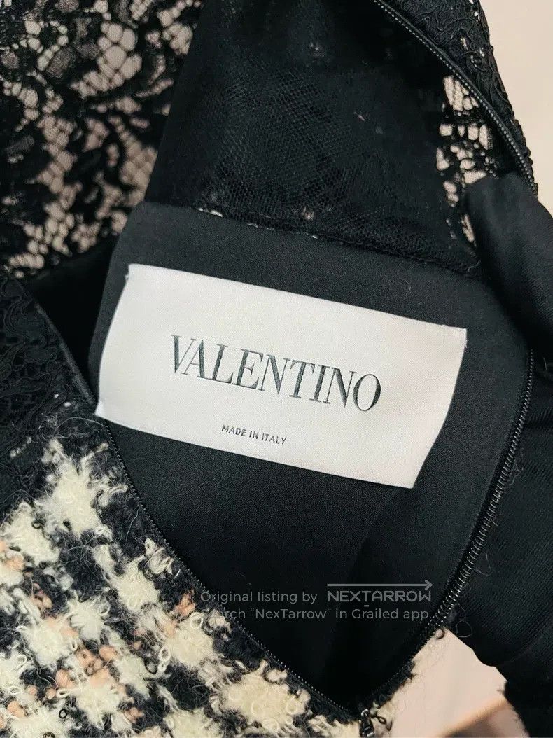 Valentino Valentino Lace wool coarse tweed dress Size M / US 6-8 / IT 42-44 - 4 Thumbnail