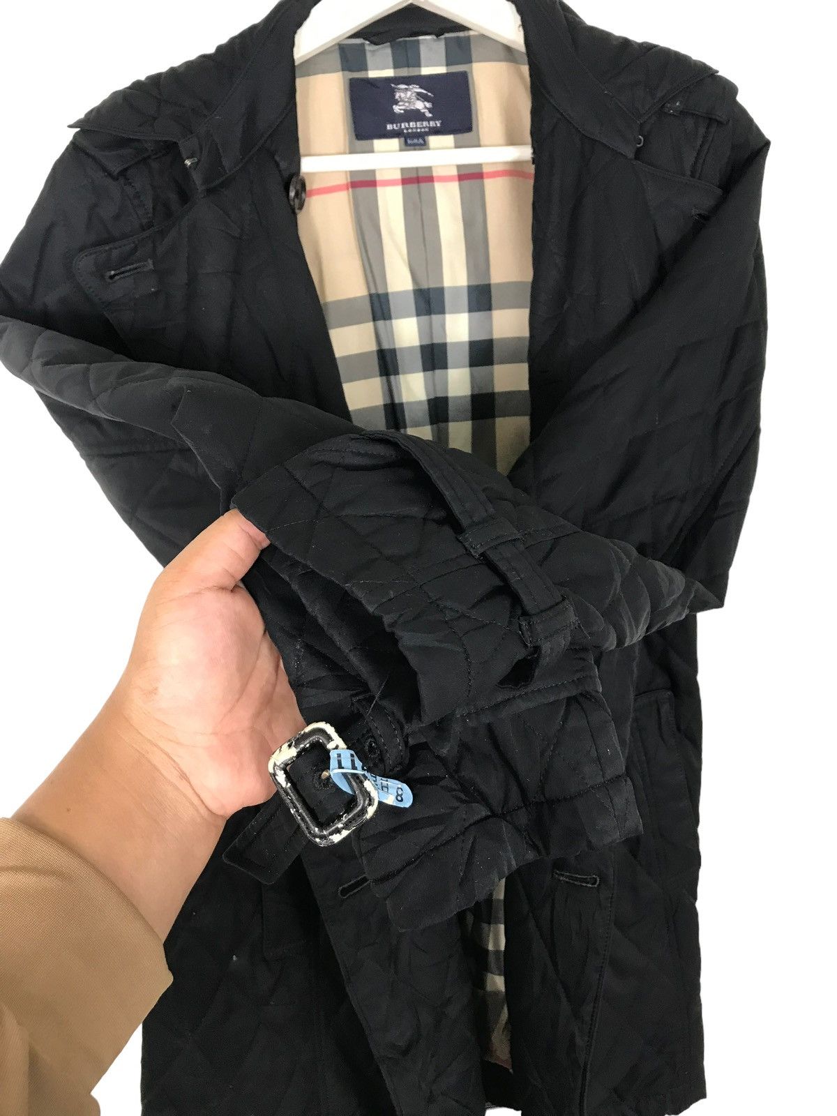 Burberry 💥 BURBERRY QUILTED DOUBLE BREAST BELT JACKET Size US S / EU 44-46 / 1 - 9 Thumbnail