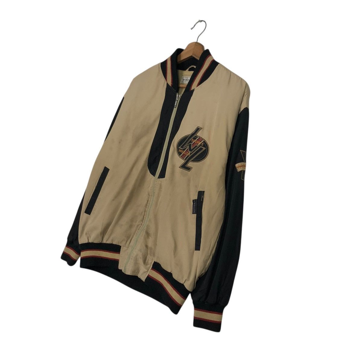 Japanese Brand 🔥VINTAGE BOMBER JACKET WIKE & LON BIG LOGO ISSEY MIYAKE Size US L / EU 52-54 / 3 - 4 Thumbnail