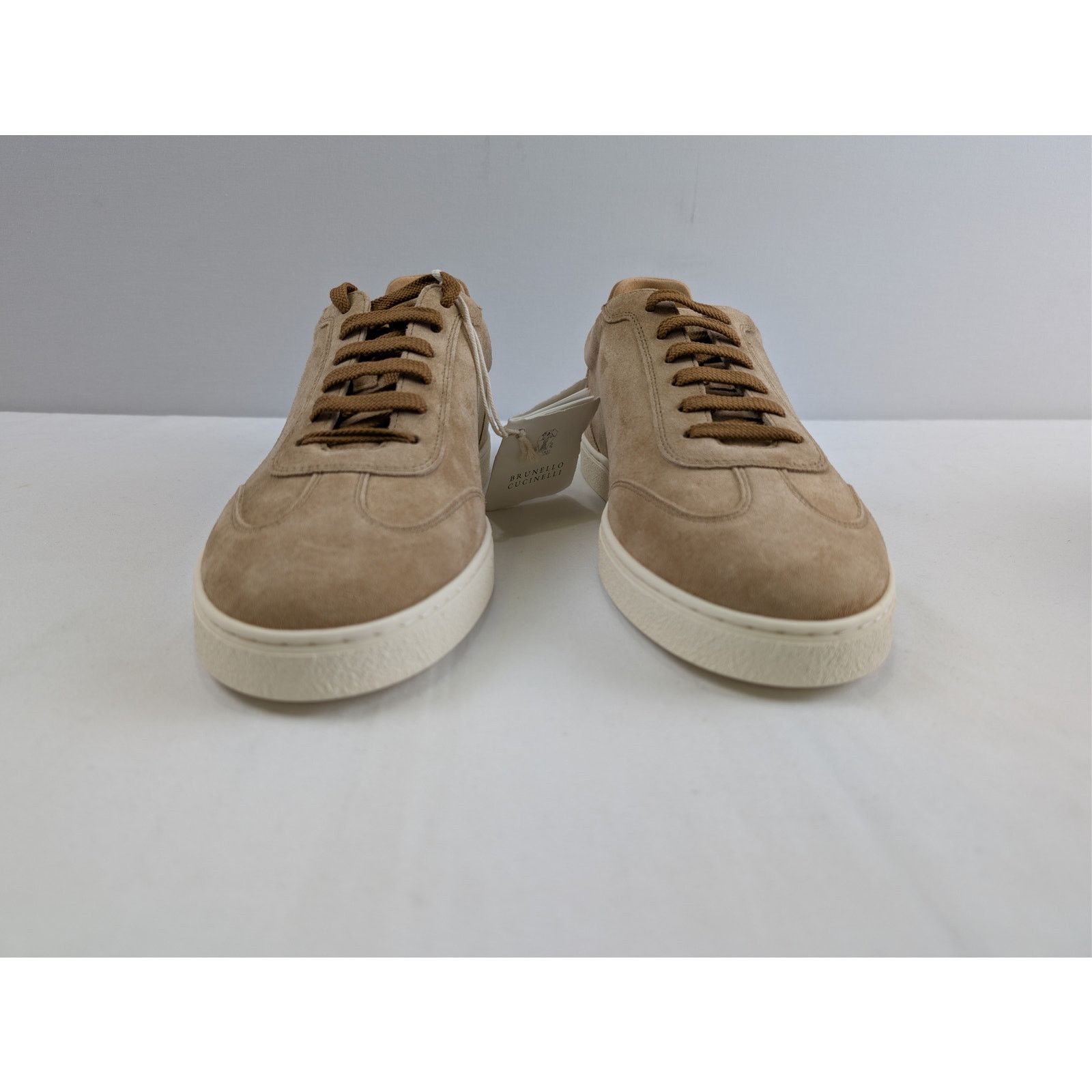 Brunello Cucinelli o1rshd1 'Coda di Rondine' suede sneakers in taupe/brown Size US 11 / EU 44 - 9 Thumbnail
