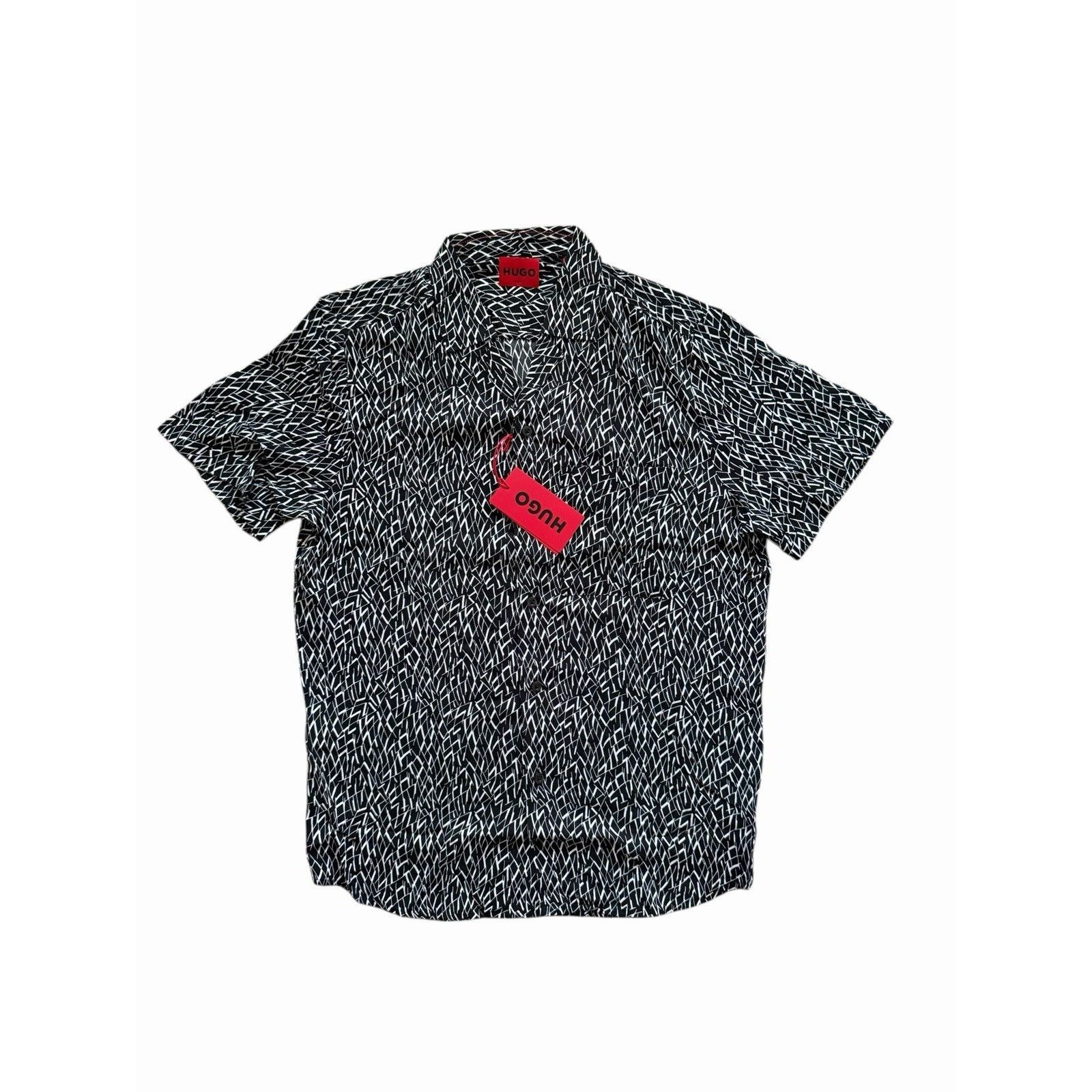 Hugo Boss Hugo Boss Men Straight Fit Button Shirt Black $175 Size S Size US S / EU 44-46 / 1 - 2 Thumbnail