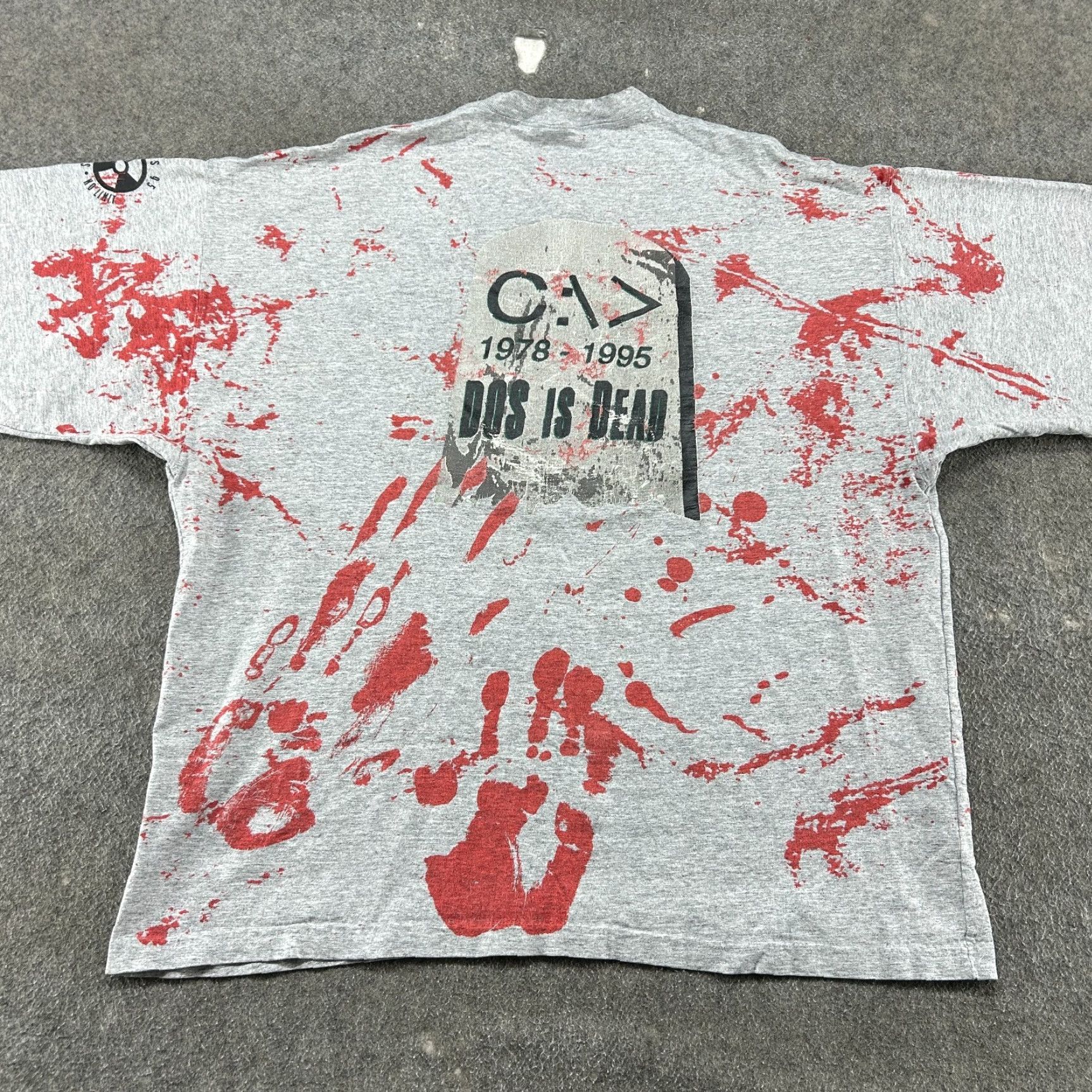 Fruit Of The Loom VINTAGE Judgement Day Sweatshirt Mens 2XL Gray Red Halloween DOS 90s Microsoft Fruit of the Loom Sweatshirt Size US XXL / EU 58 / 5 - 3 Thumbnail