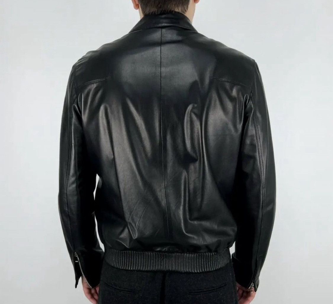 Dior Dior Homme Zip-Up Pocket Detail Leather Biker Bomber Jacket Size US M / EU 48-50 / 2 - 2 Thumbnail