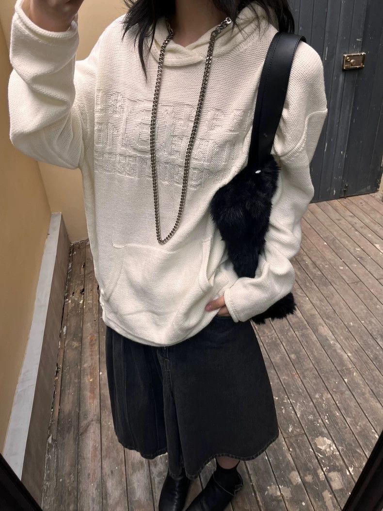 Maison Margiela Maison Margiela Pure cotton embossed knitted hoodie Size M / US 6-8 / IT 42-44 - 1 Thumbnail