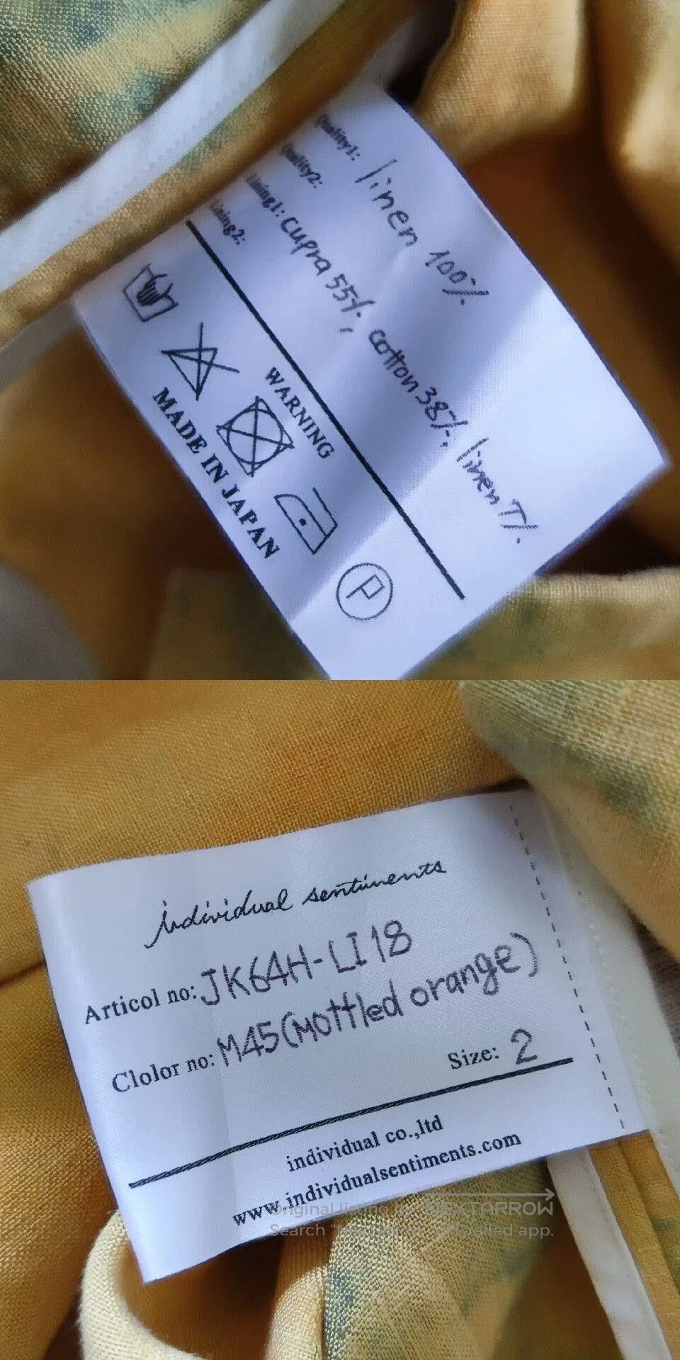 Individual Sentiments Individual Sentiments Orange Artisan Jacket. Size US M / EU 48-50 / 2 - 8 Thumbnail