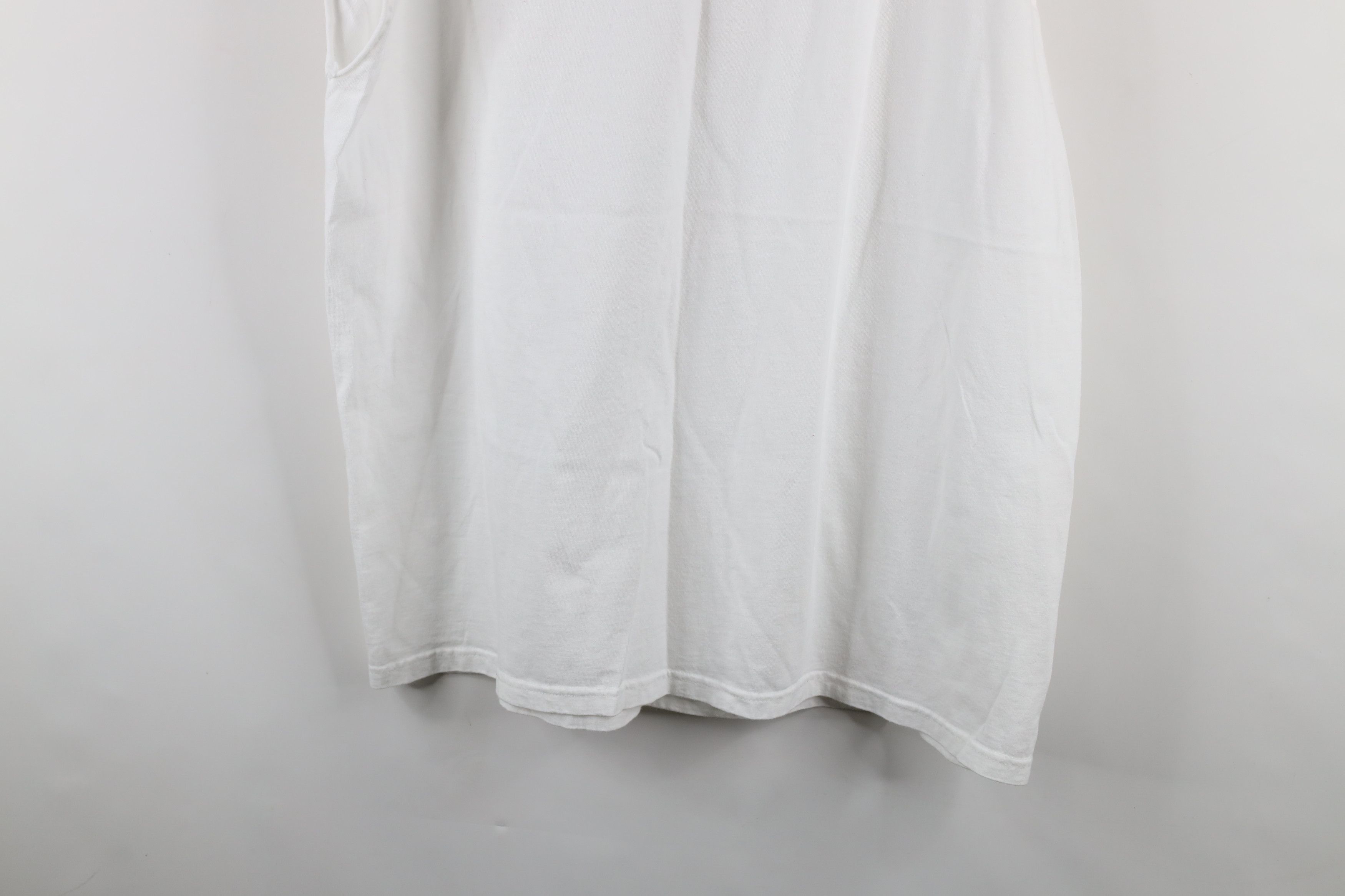 Adidas × Vintage Vintage 90s Adidas Spell Out Cut Off Muscle T-Shirt White Size US XL / EU 56 / 4 - 13 Thumbnail