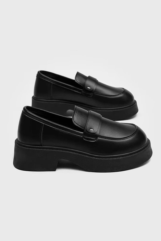 Other Casual British Style Platform Loafers PU Leather Boots Size US 9 / EU 42 - 1 Thumbnail